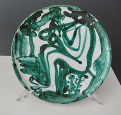 Robert Picault  Assiette en céramique « Joueur de flûte », 1950