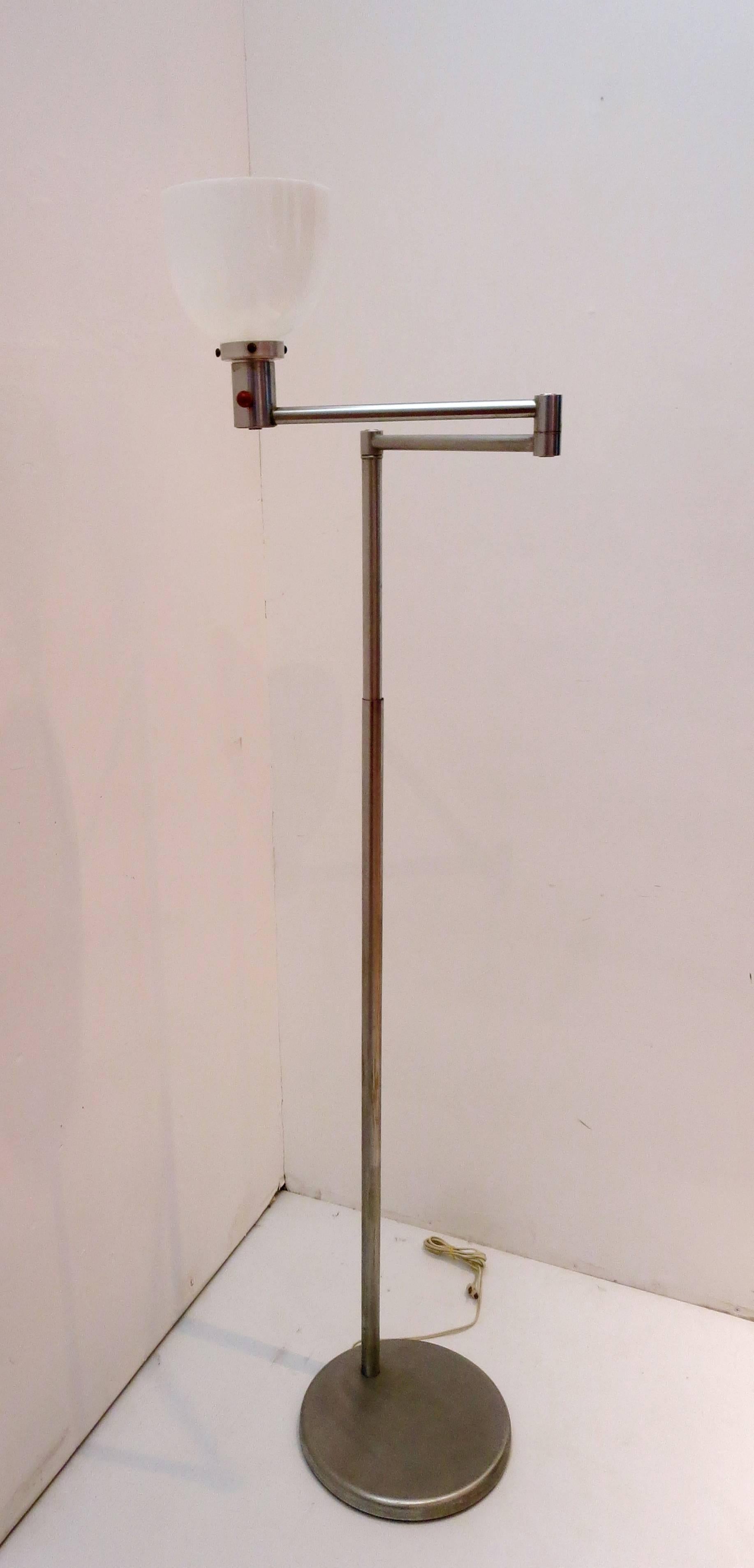 20th Century  Adjustable Walter Von Nessen Swing Arm Lamp Early Production 