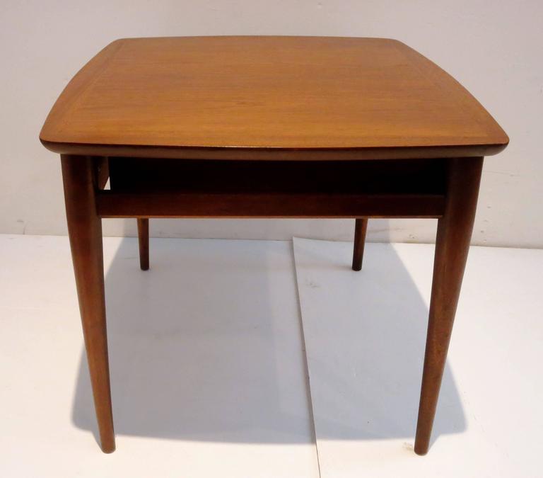 1950s Danish Modern End Table in Walnut with Drawer at 1stdibs