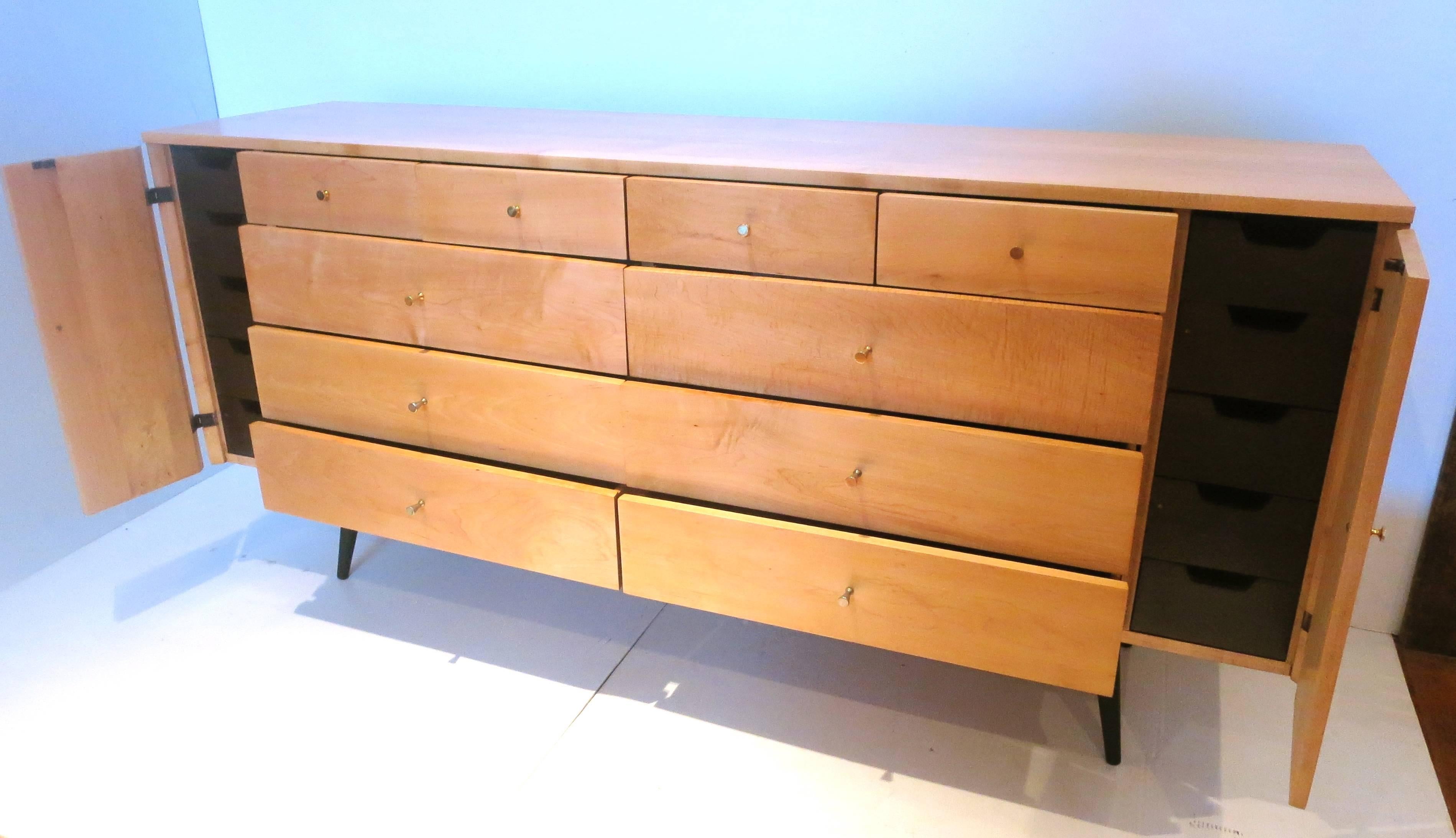 American 1950s Rare Multi Drawer Large Dresser by Paul McCobb Planner Group