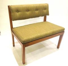 1950s American Mid-Century Modern Pair of Walnut Picnic Small Benches