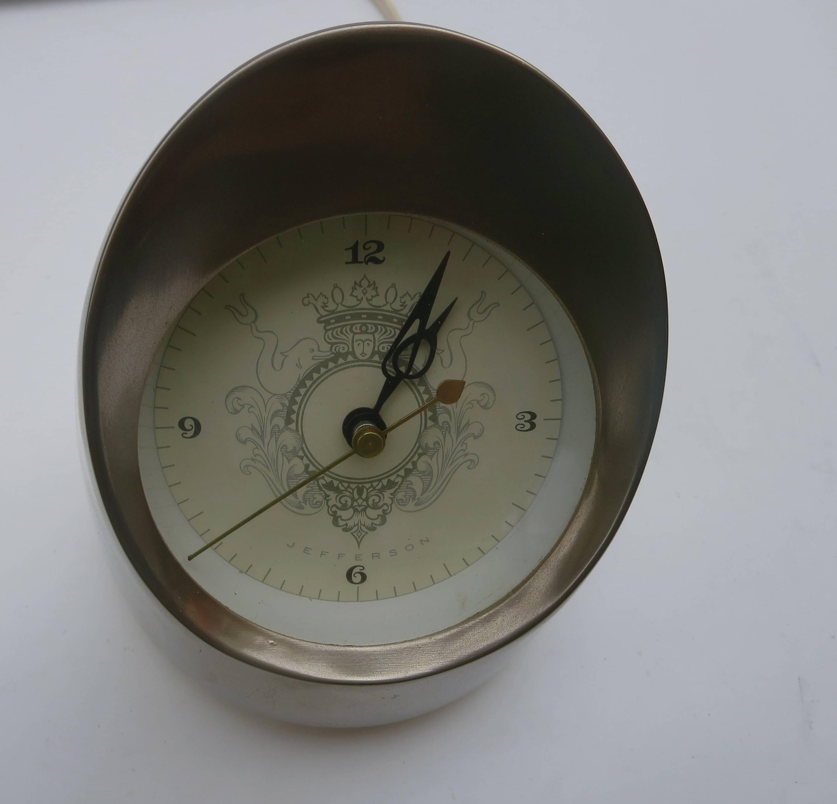 American Jefferson Lady Marion Desk Electric Clock Designed by Dave Chapman