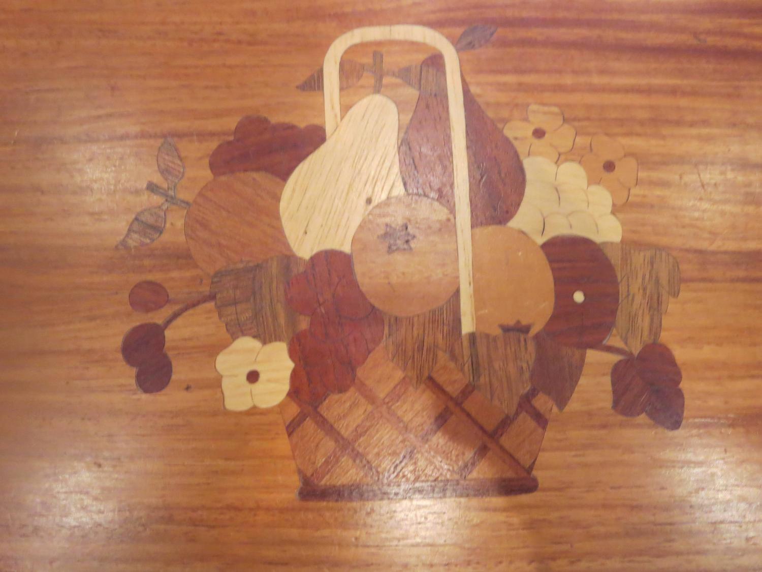 1960s Decorative Antique Philippine Mahogany with Exotic Wood Serving