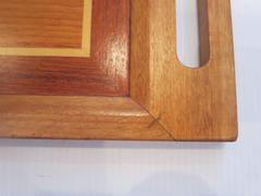 1960s Decorative Antique Philippine Mahogany with Exotic Wood Serving Tray