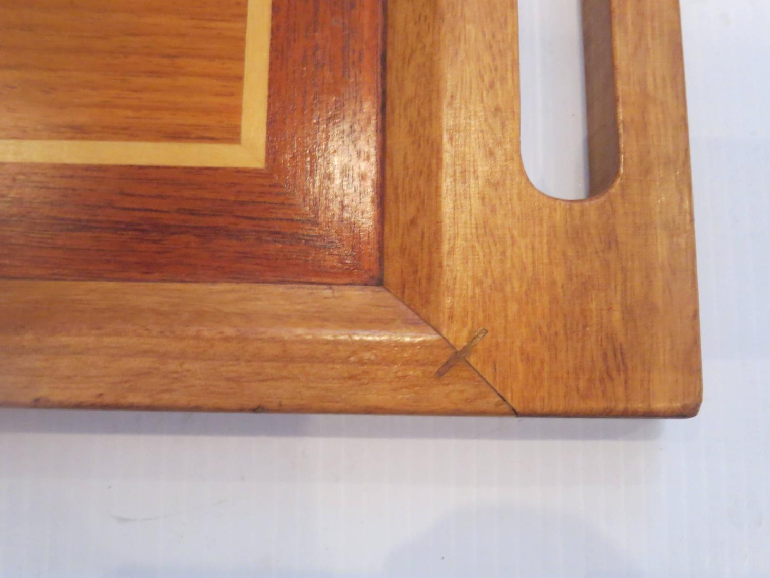 1960s Decorative Antique Philippine Mahogany with Exotic Wood Serving