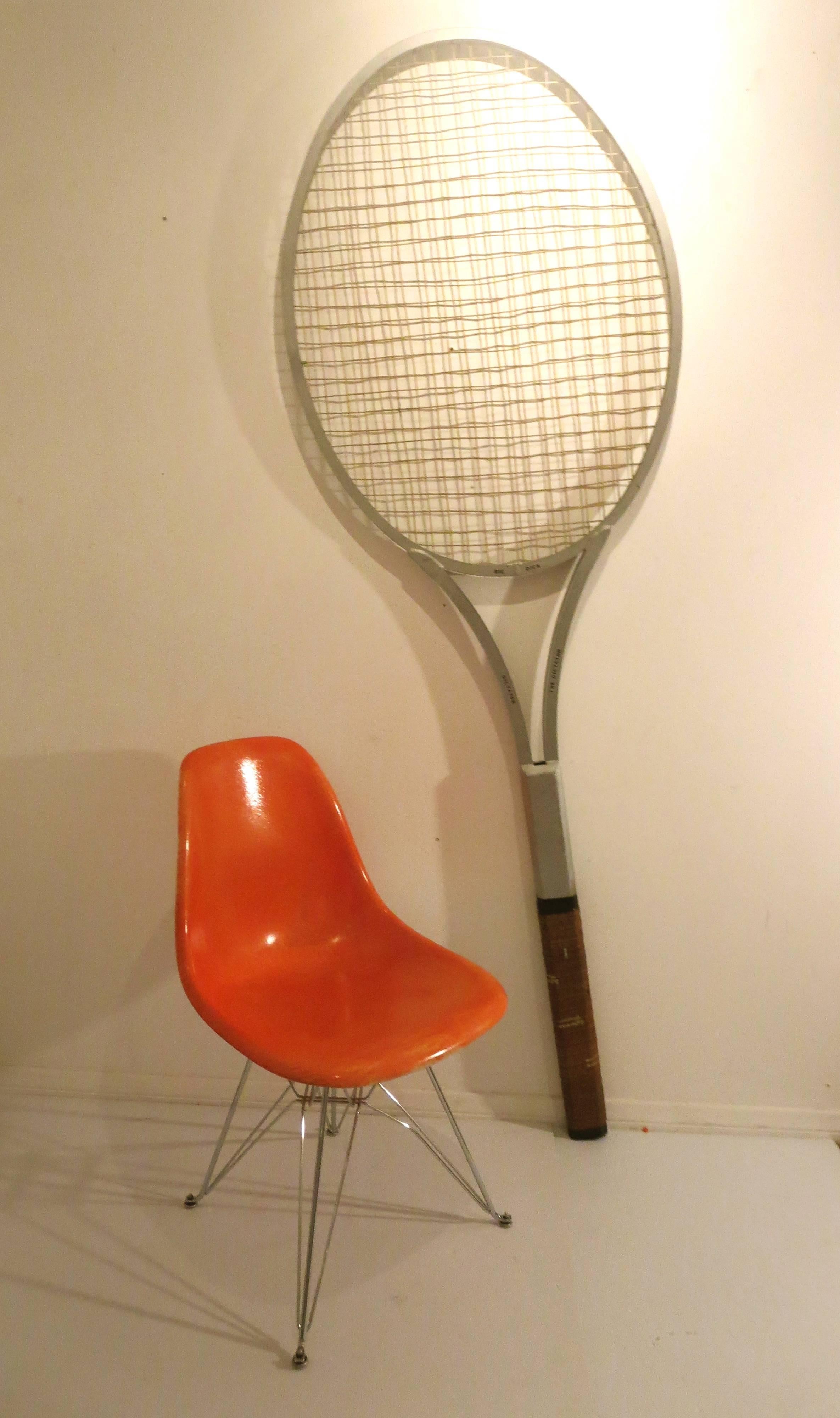 Extra large tennis display tennis racket, circa 1970s. 