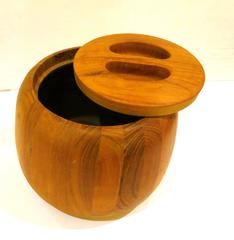 Solid Teak Danish Modern Ice Bucket Designed by Quistgaard for Dansk