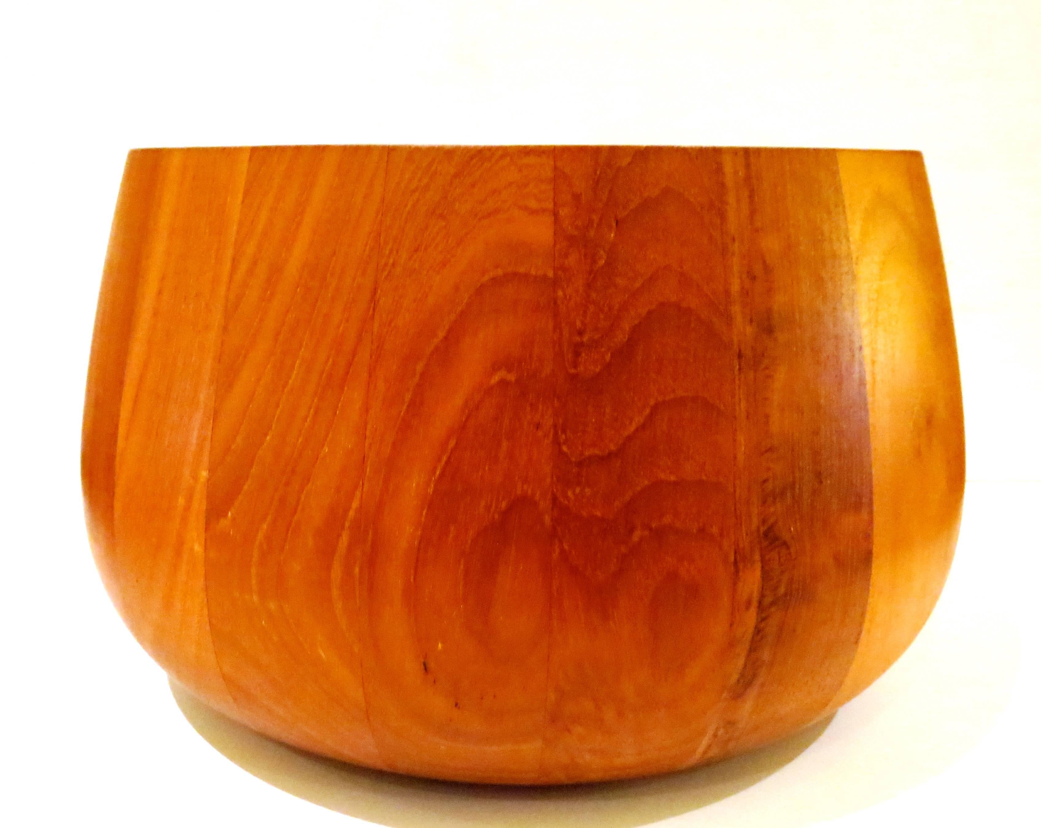 Rare shape on this solid teak, salad bowl designed by Quistgaard for Dansk, circa 1950s great condition early production.