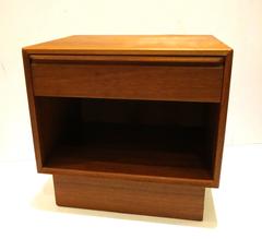 Danish Modern Teak Single Nightstand with Drawer by Westnofa, Norway