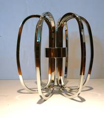 Pair of Chrome Round Cocktail Tables, circa 1970s Attributed to Milo Baughman