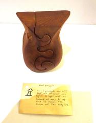 Whimsical Wood Puzzle Sculpture by Artist Deborah Bump, Signed
