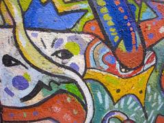 Mid-Century Original Oil on Canvas Entitled "Cat Face" by Patricia Sloane