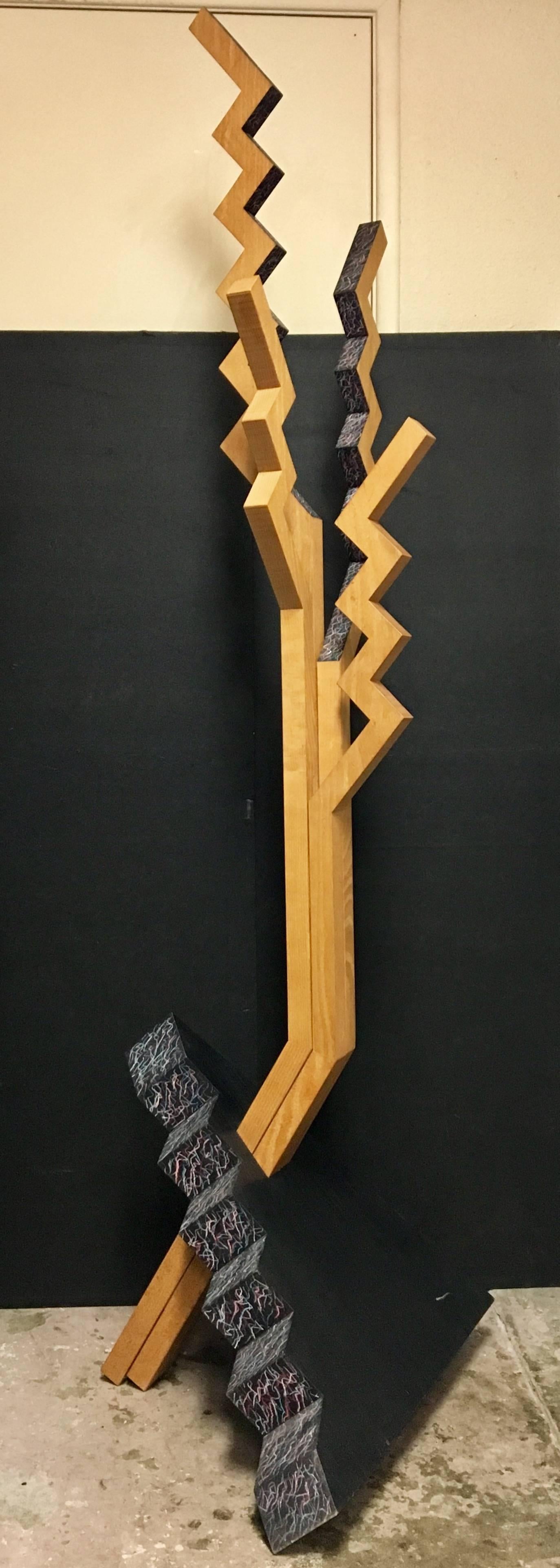 Mid-Century Modern Eclectic Sculptural Coat Rack Memphis Era California Design by Tom McMichael