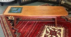 Danish Modern Teak and Mosaic Tile Coffee Table by Arne Hovmand-Olsen