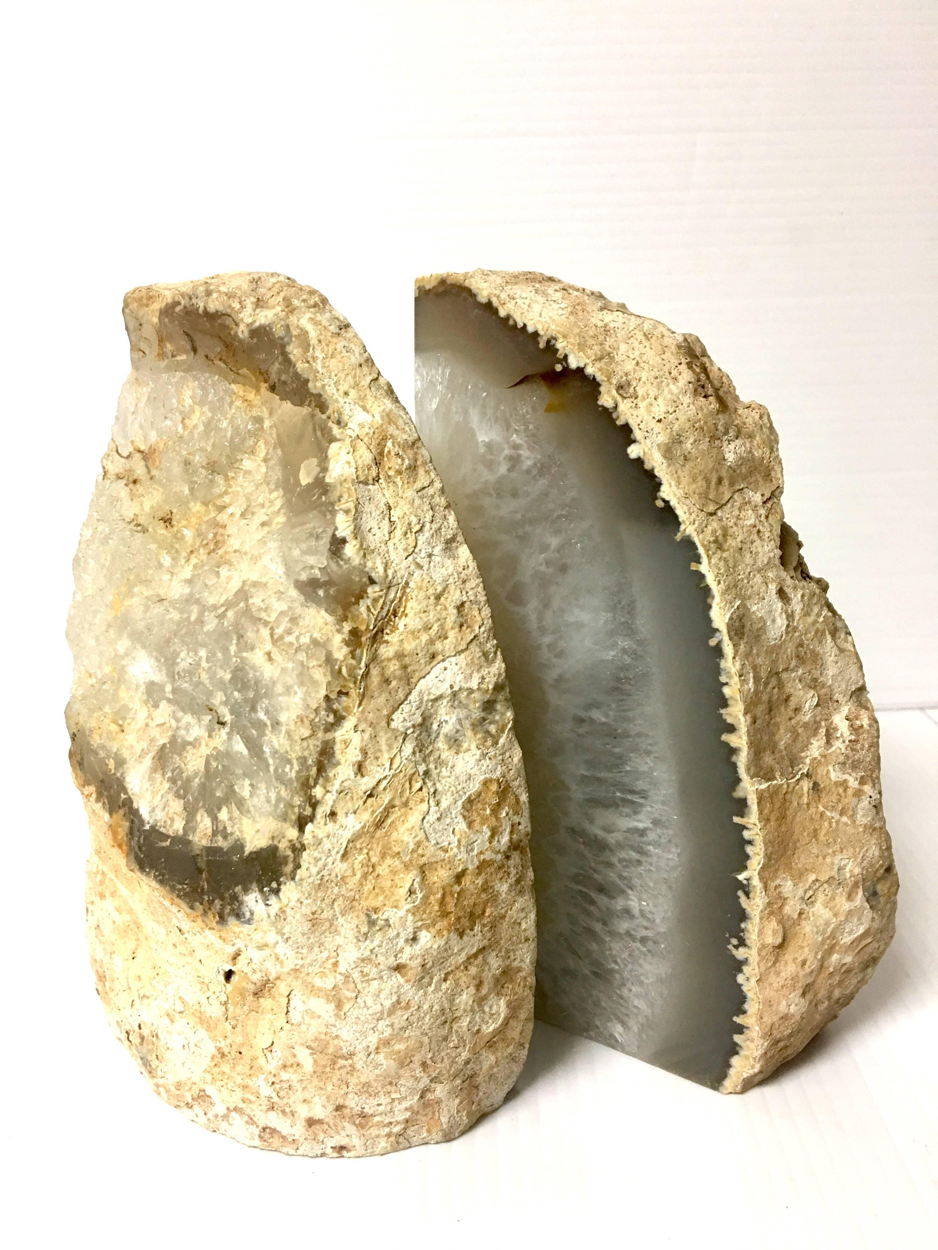 Pair of Vintage Geode Bookends at 1stDibs