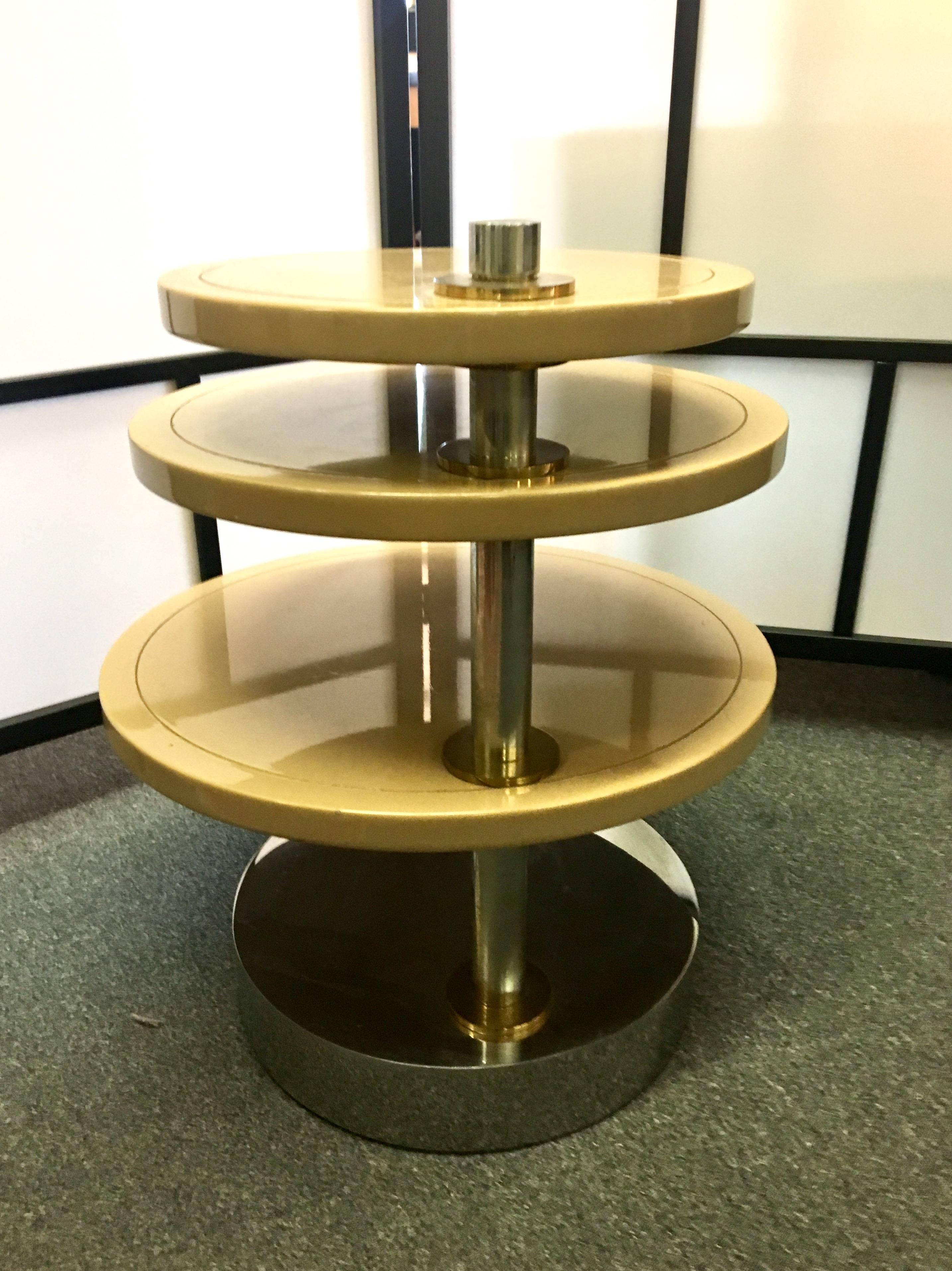 20th Century Custom Order Three-Tier Cocktail Table by Robert Metzger