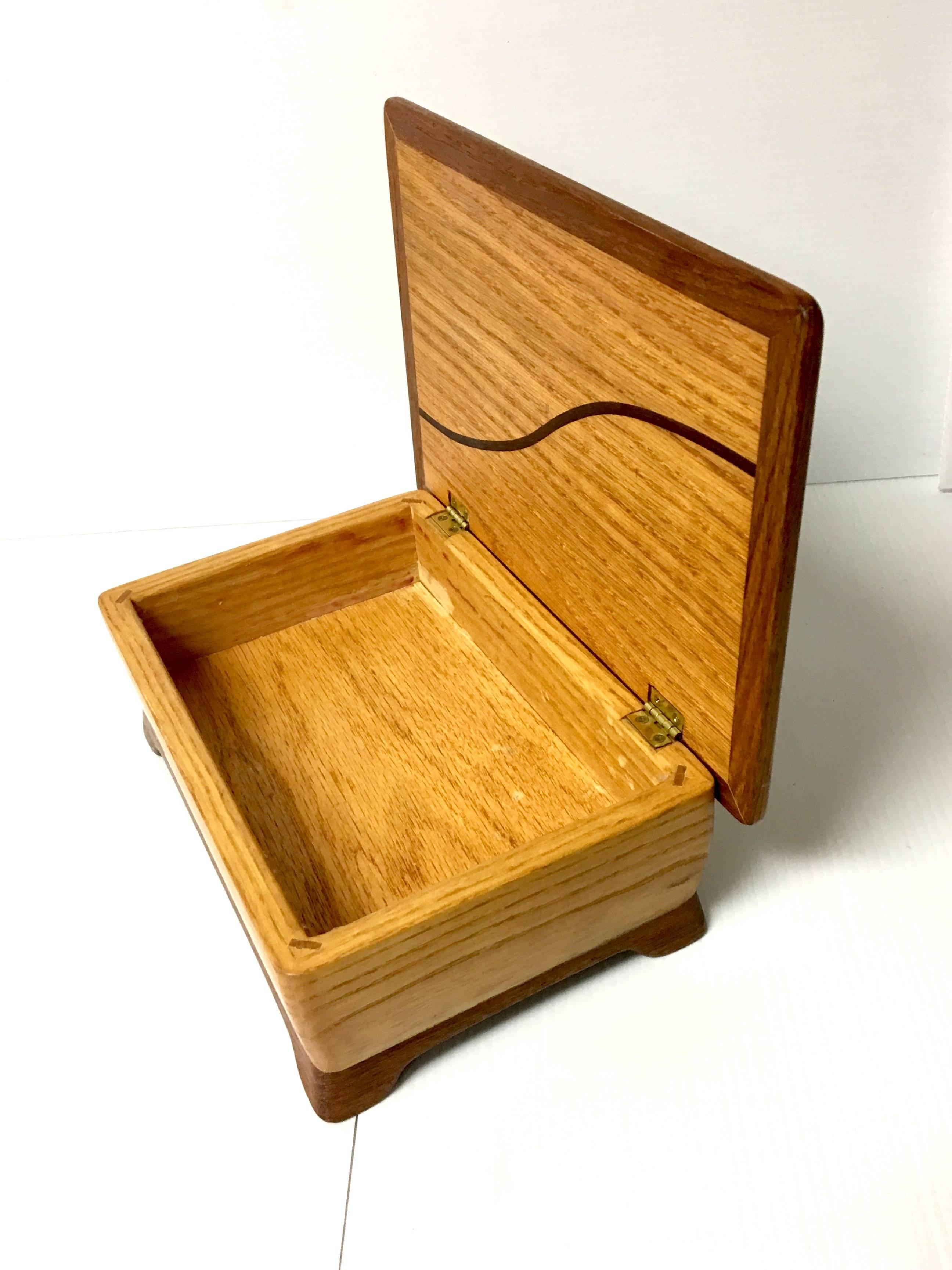 solid oak jewelry box