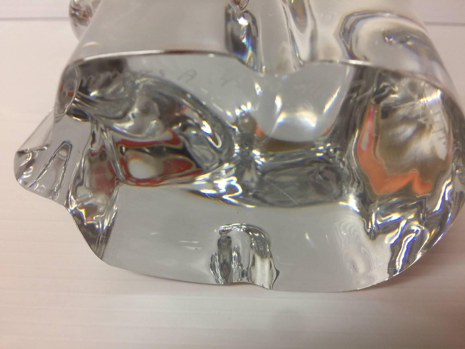Late 20th Century Modernist Crystal Elephant by Olle Alberius for Orrefors