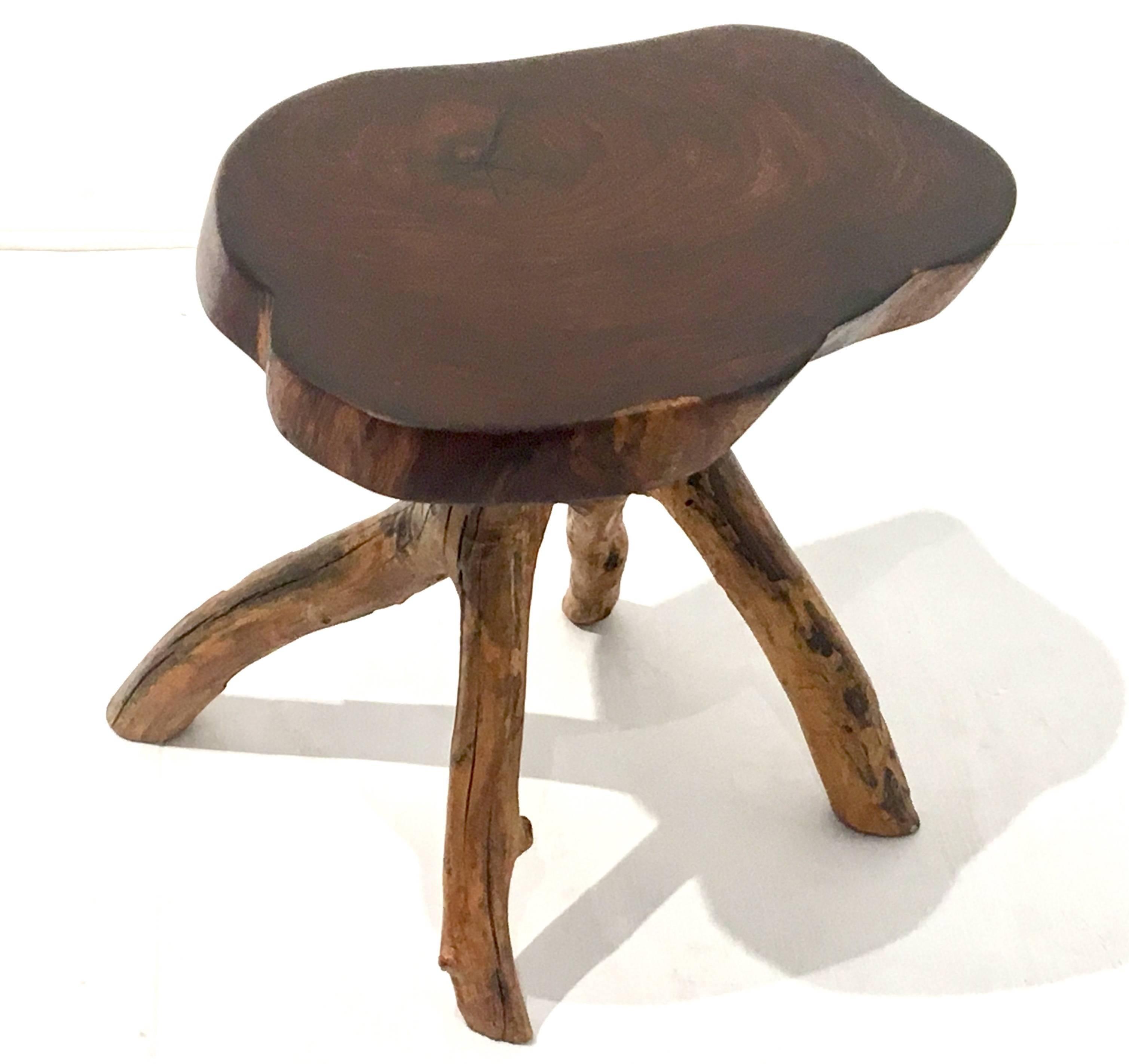 American Midcentury Rustic Freeform Petite Cocktail Table In Good Condition In San Diego, CA