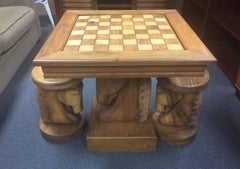 Unique Horse Head Game Table and Seats in the Style of Billy Haines