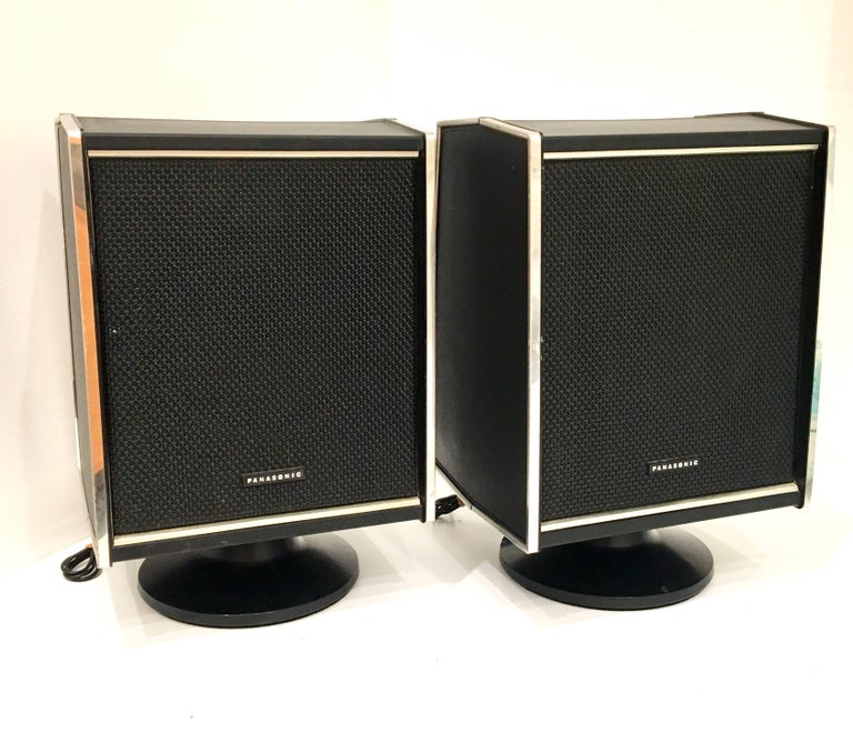 Pair of Space Age Panasonic Speakers from Klassik at 1stdibs