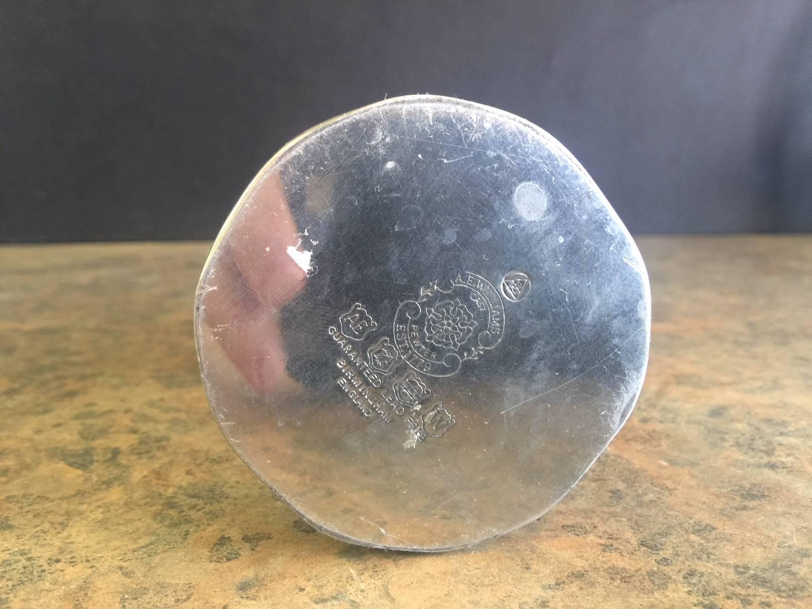 Cast Striking Art Nouveau Serenity Vase in Pewter by A.E. Williams