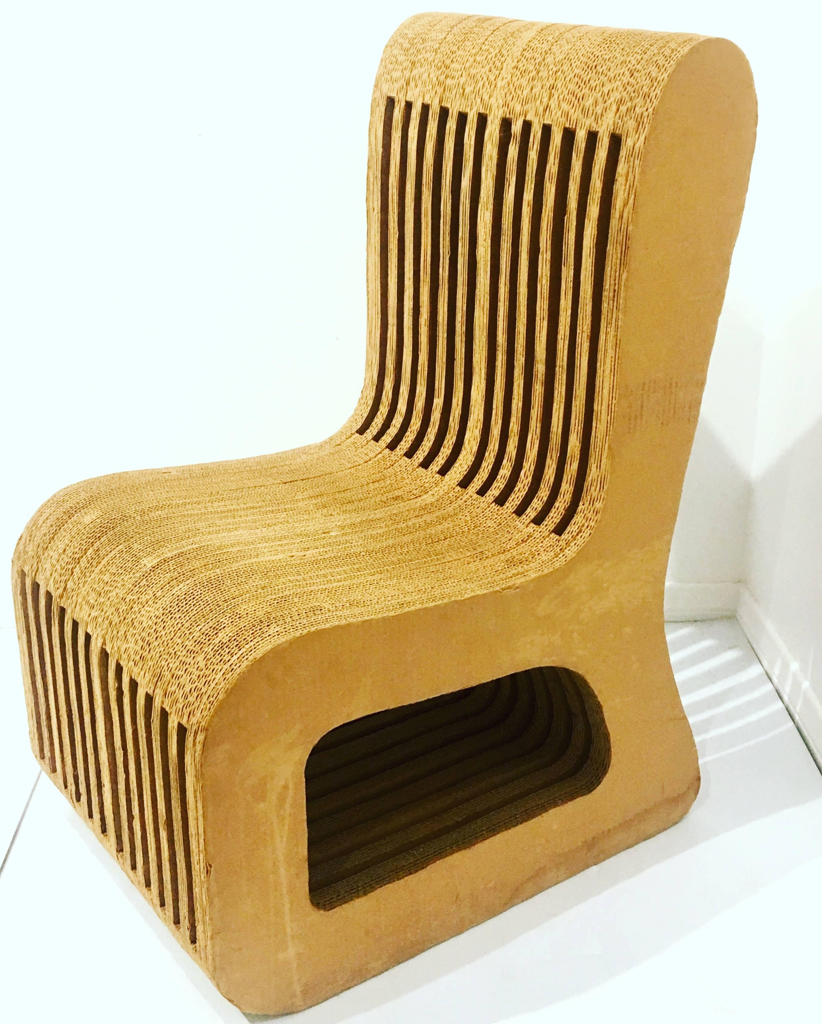 Rare and Unique Chair in Cardboard Attributed to Frank Ghery In Good Condition In San Diego, CA