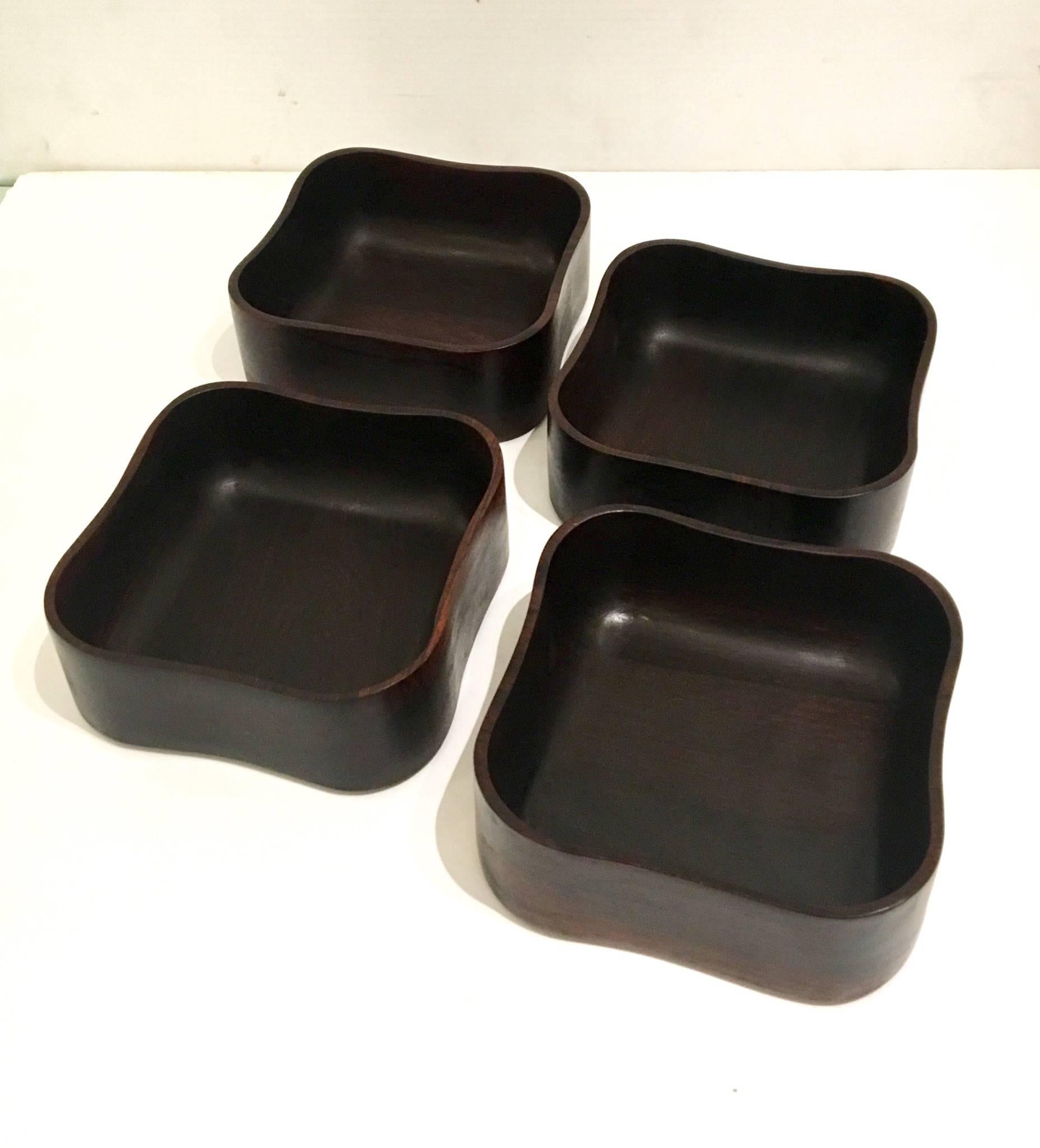 20th Century Danish Modern Solid Rosewood Rare Salad Set by Laurids Lonborg