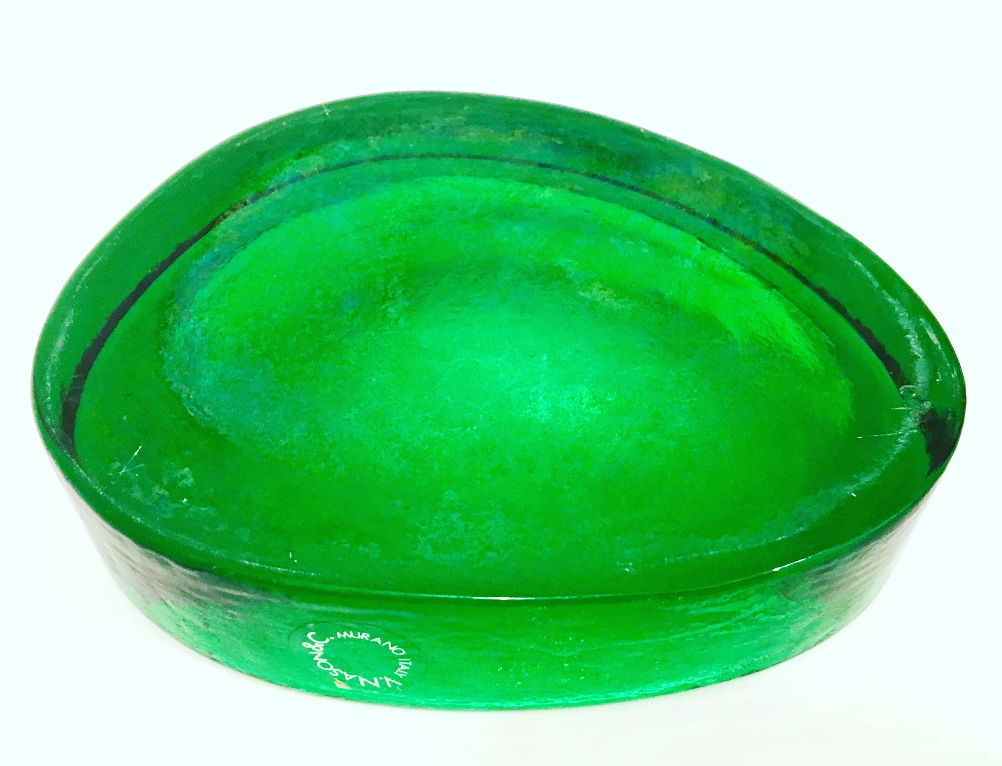 Blown Glass Italian Murano Freeform Glass Dish or Bowl by Vincenzo Nason