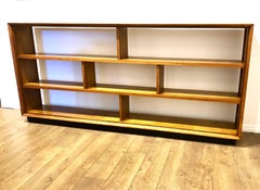 Striking ‘X’ Long and Low Mid-Century Modern American Mahogany Bookcase