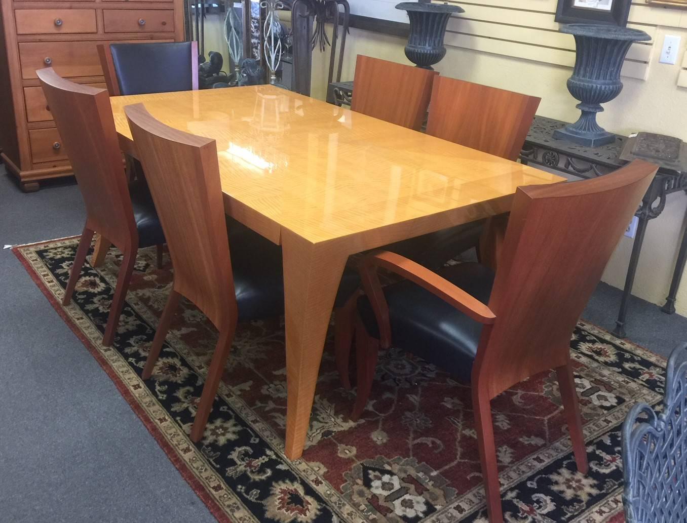 American Aldabhra Dining Table and Chairs by Dakota Jackson