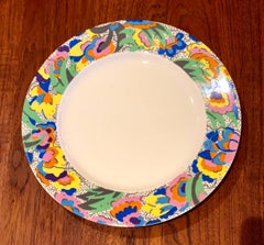 Rare Charger Porcelain Plate by George Sowden for Swid Powell "Rio" Signed