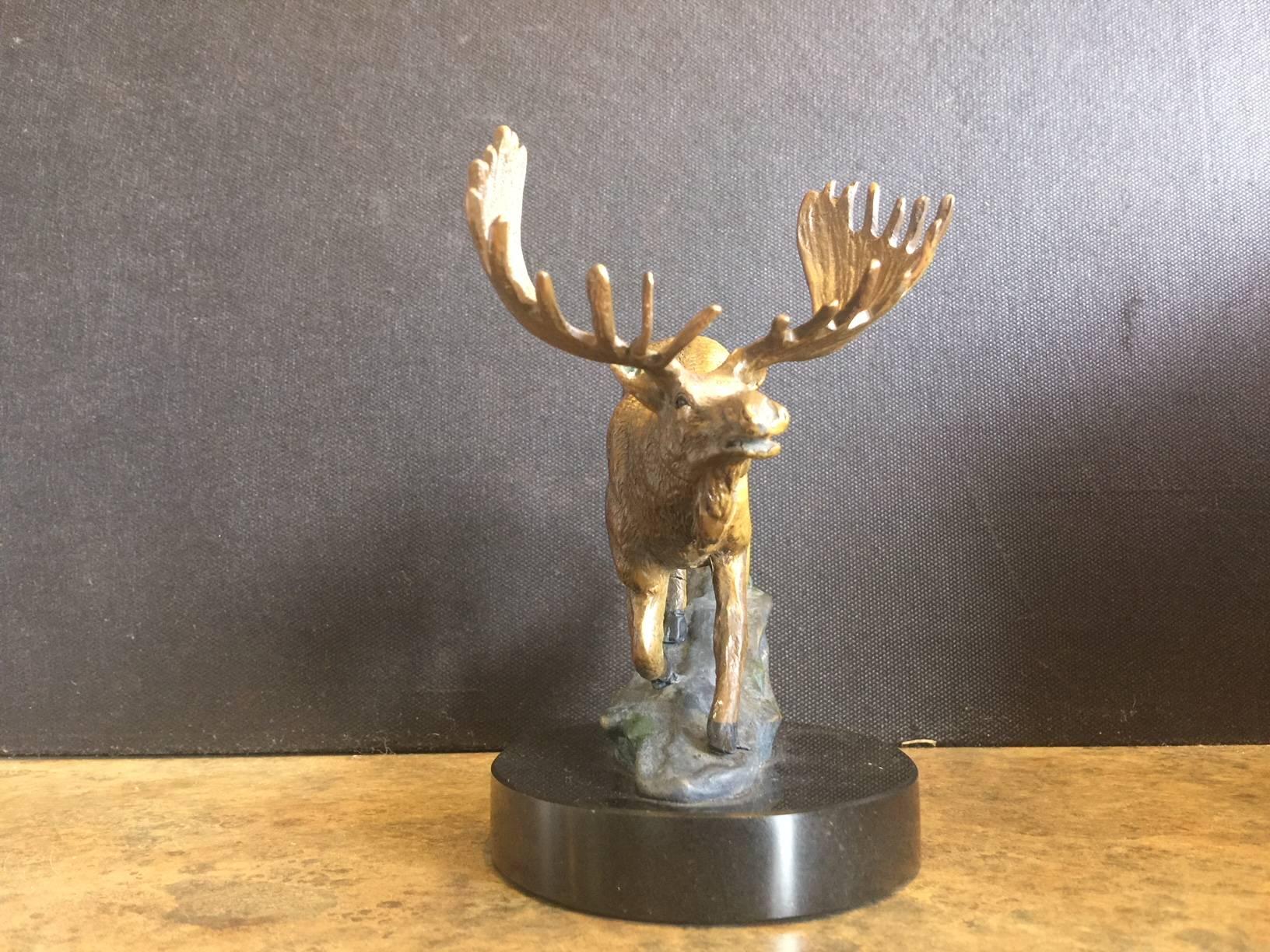 bronze moose sculpture