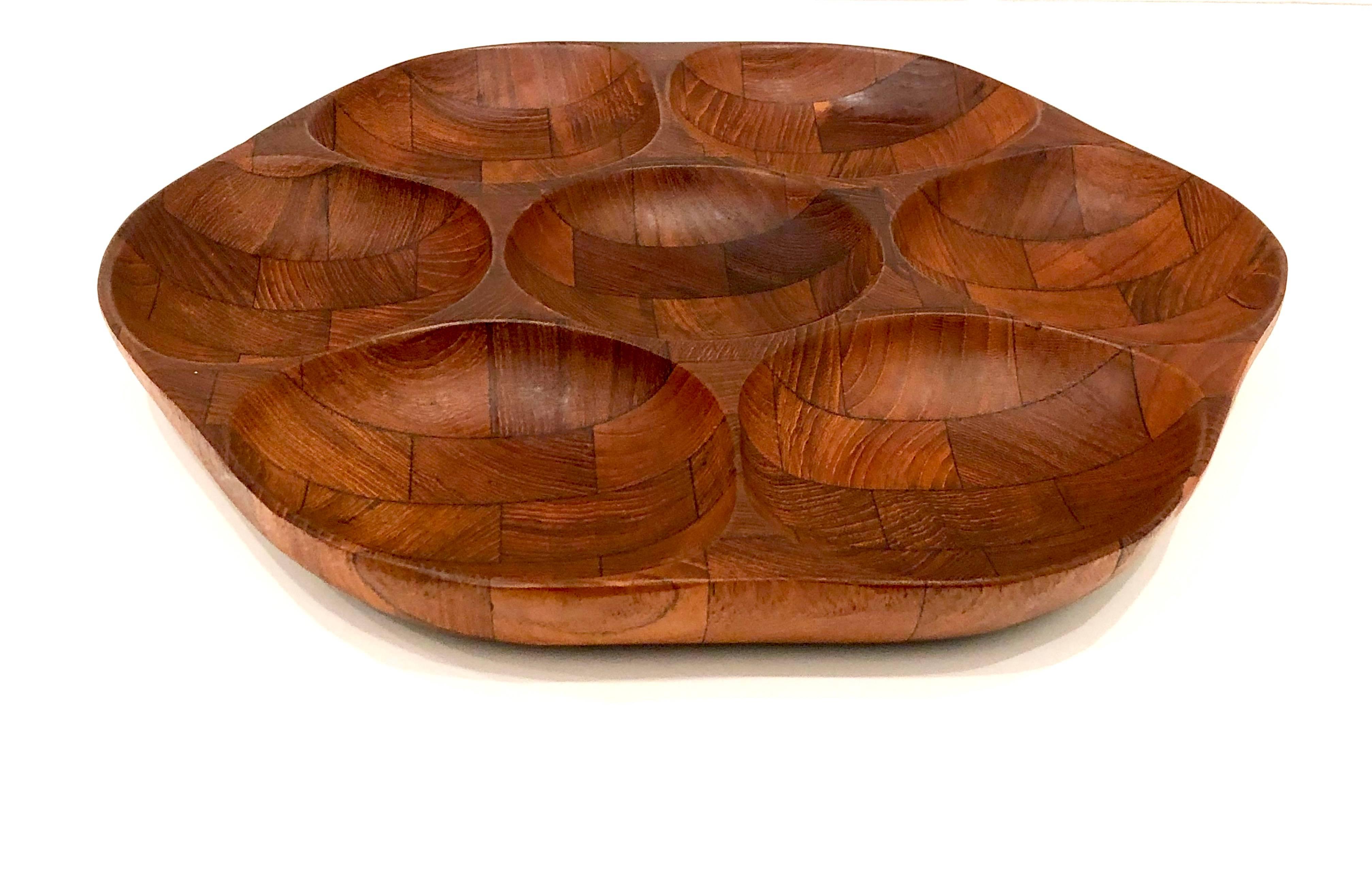 Scandinavian Modern Danish Modern Solid Teak Condiment Tray Attributed to Digsmed