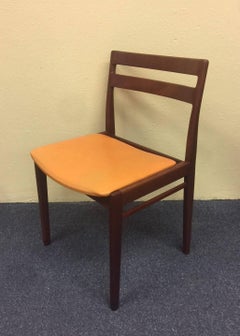 Set of Four Danish Midcentury Walnut Dining Chairs by Henry Rosengren Hansen