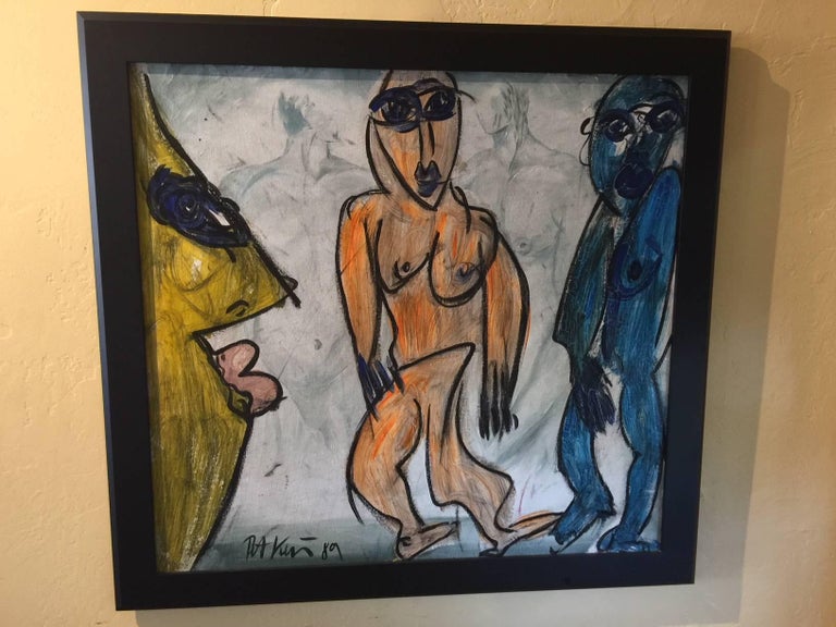 Original Modernist Expressionist Figural Painting by Peter Keil For Sale 1