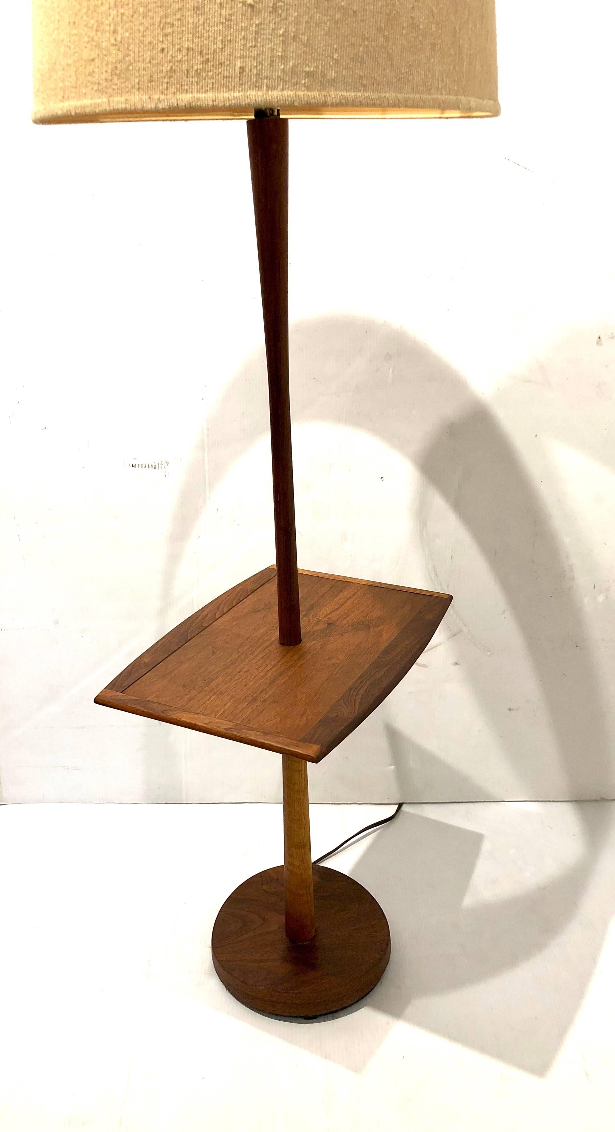 American Mid-Century Modern Walnut Table Lamp 1