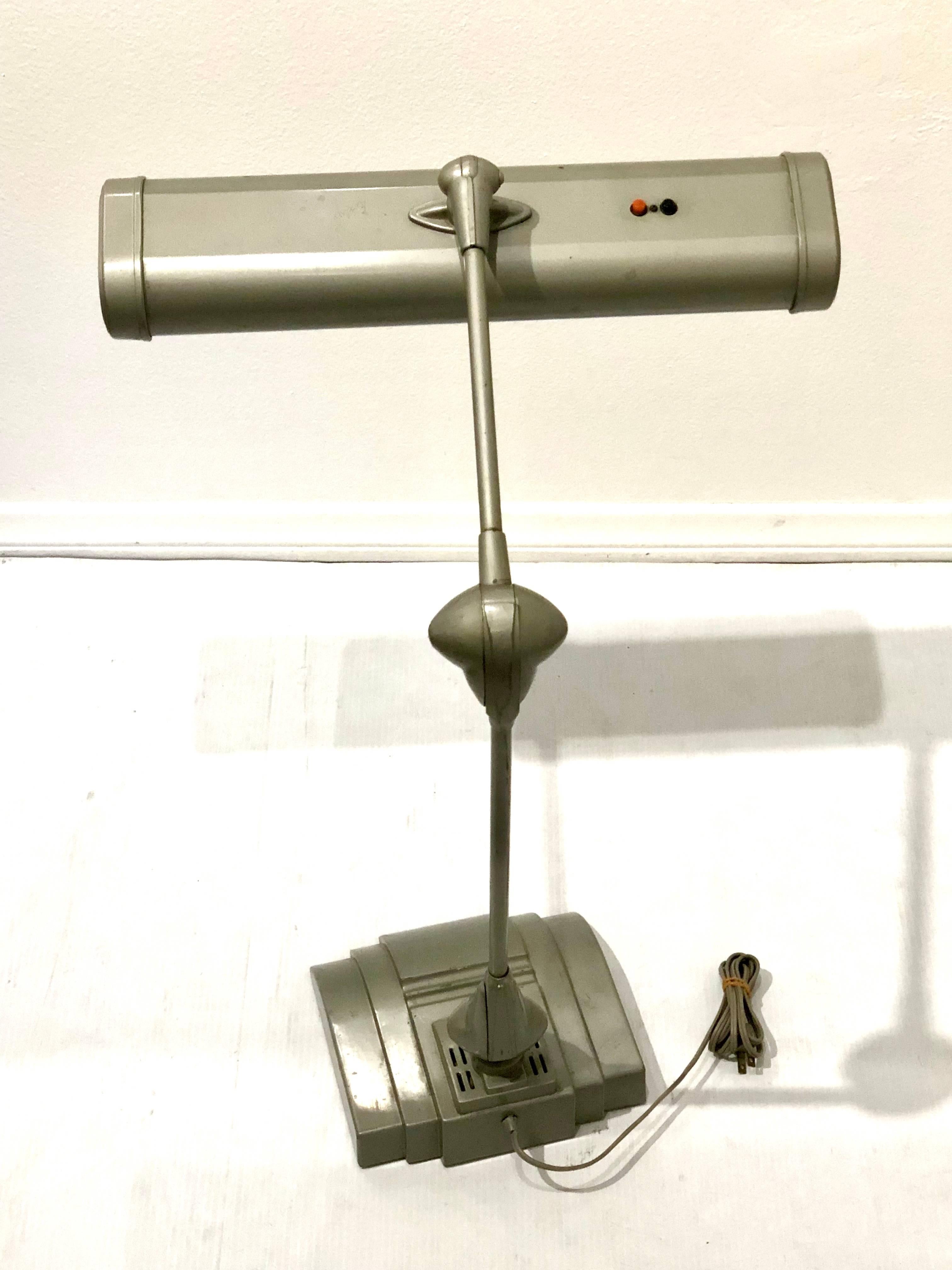 American Articulated Art Deco Architects Desk Multidirectional Lamp by Flexo