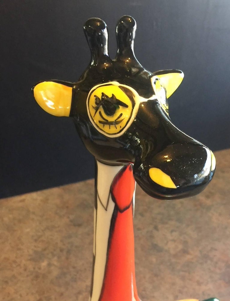 Colorful Ceramic Giraffe by Turov Art of Russia For Sale at 1stDibs