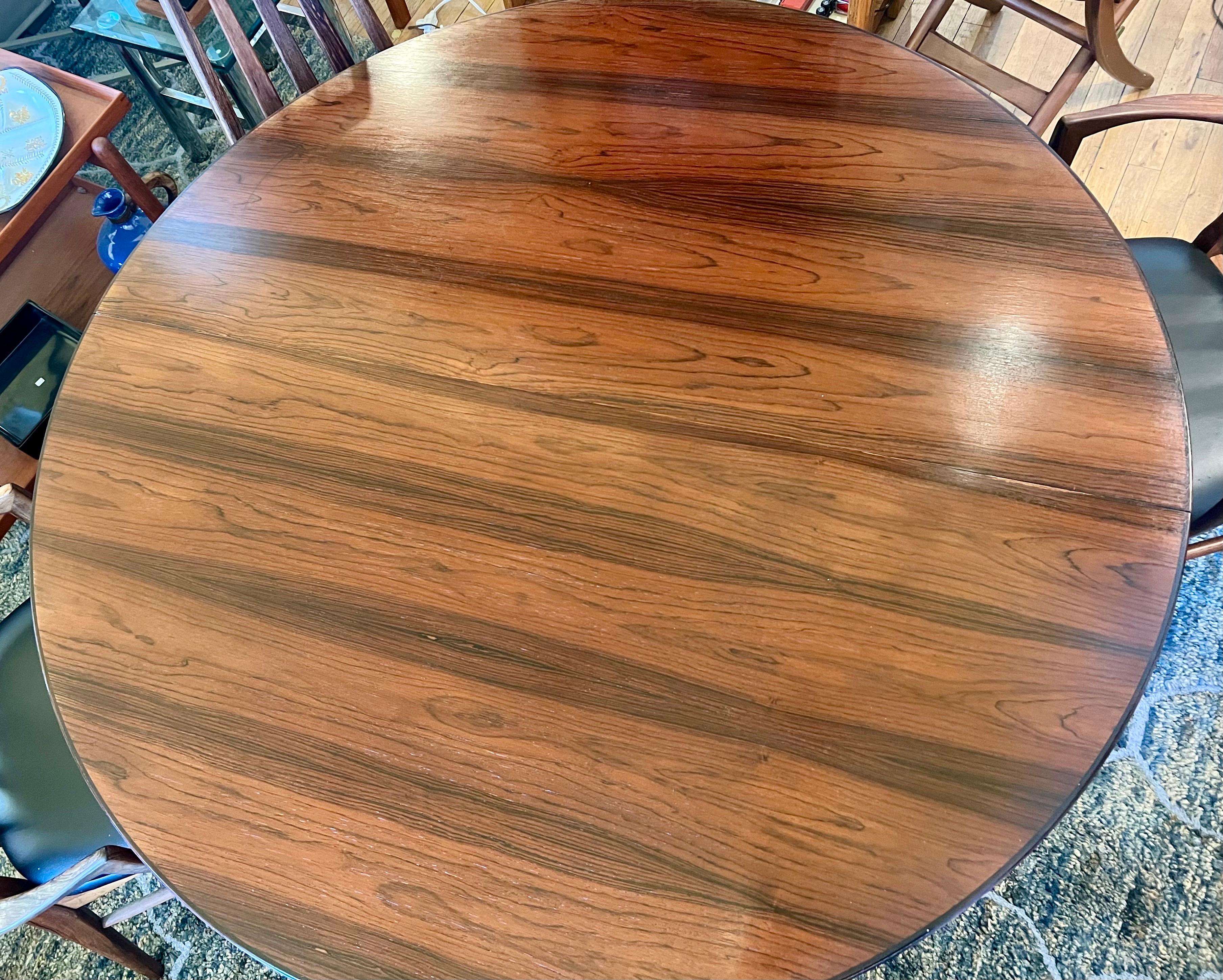 Johannes Andersen Dining Table by Hans Bech in Denmark Xlarge with 3 Leaves 1