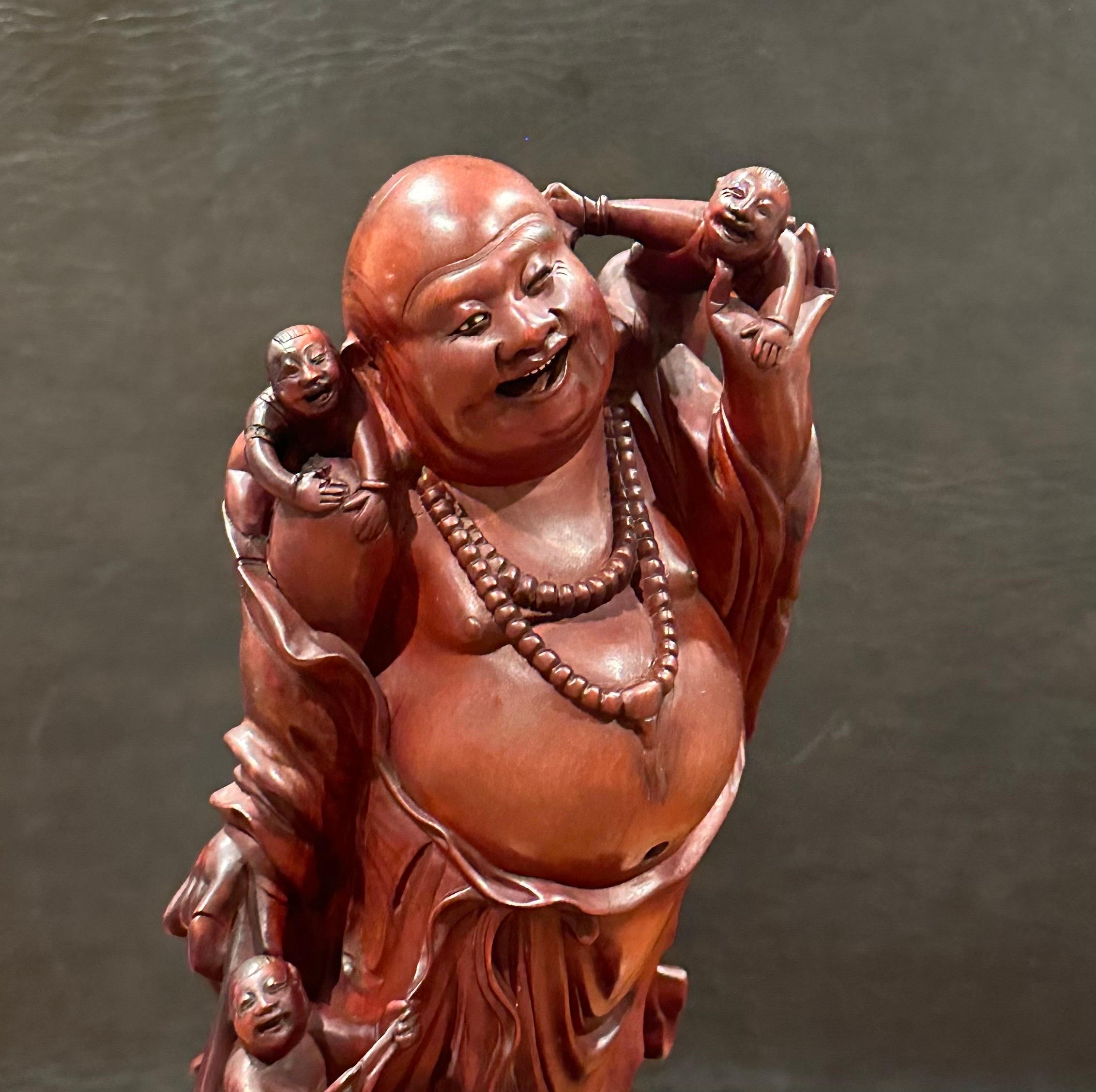Hand-Carved Mid-Century Hotei / 