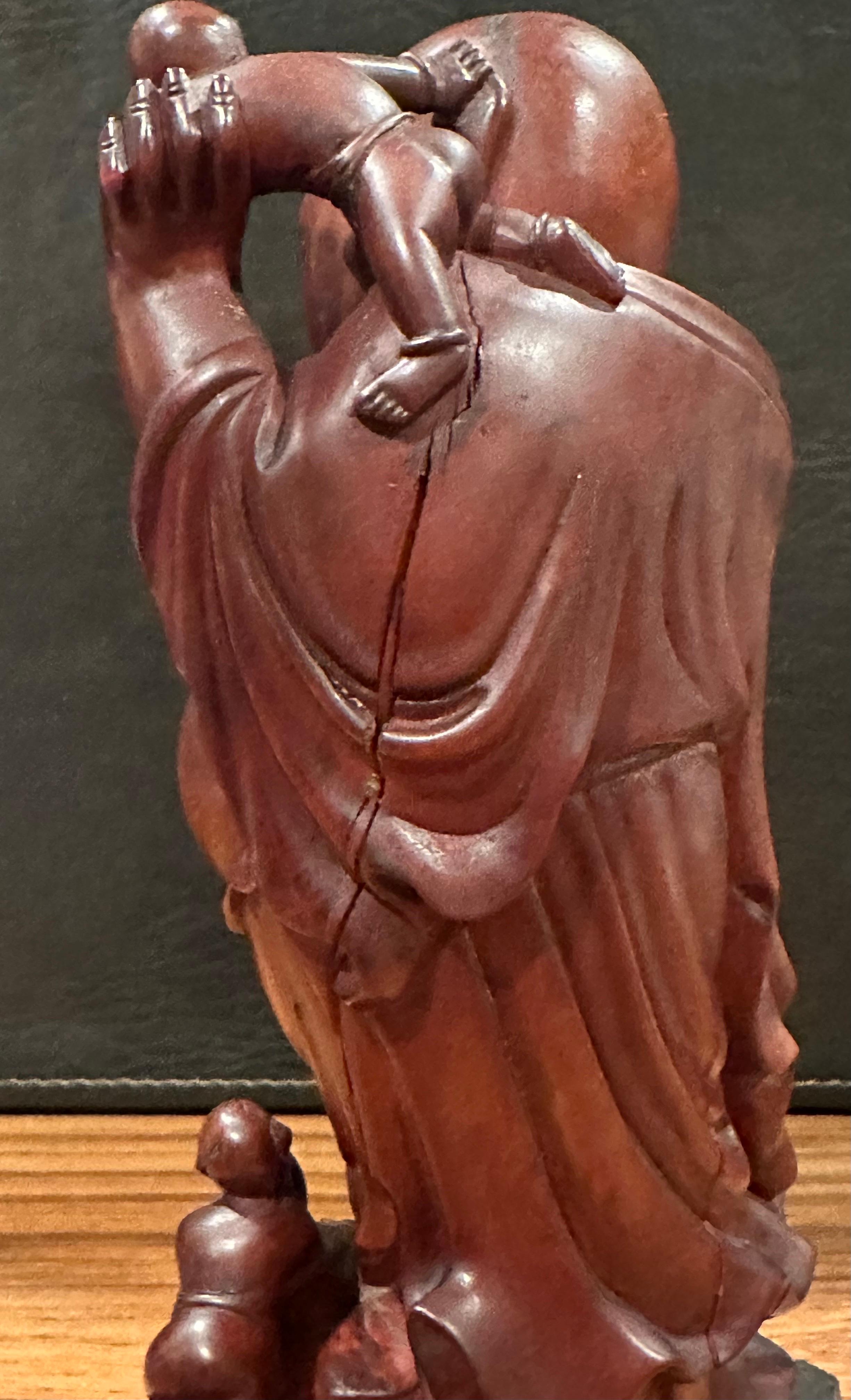 Hardwood Mid-Century Hotei / 