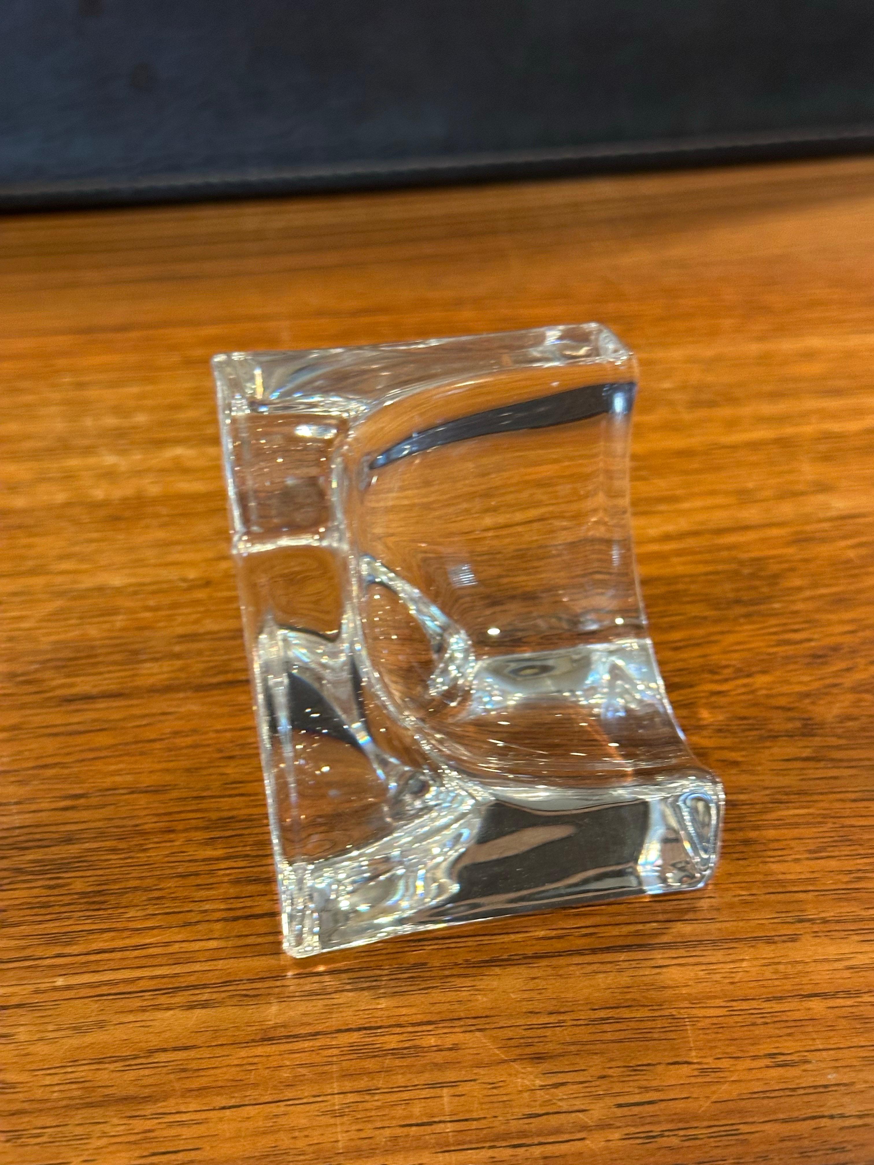 Cubo astratto modernista in vetro artistico trasparente di Daum, Francia in vendita 2