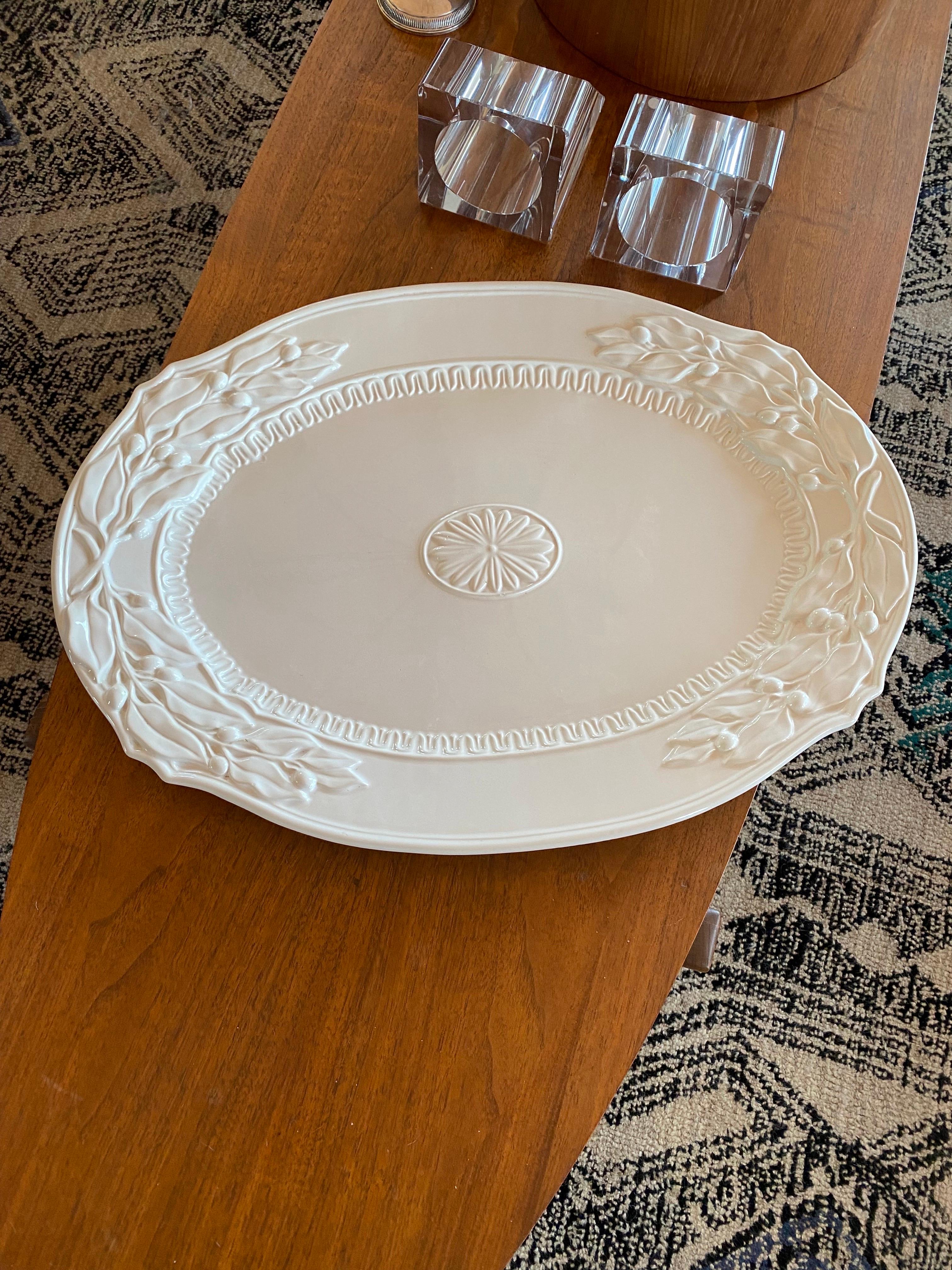 Fitz and Floyd Chateau Blanc Serving Platter In Good Condition For Sale In San Diego, CA