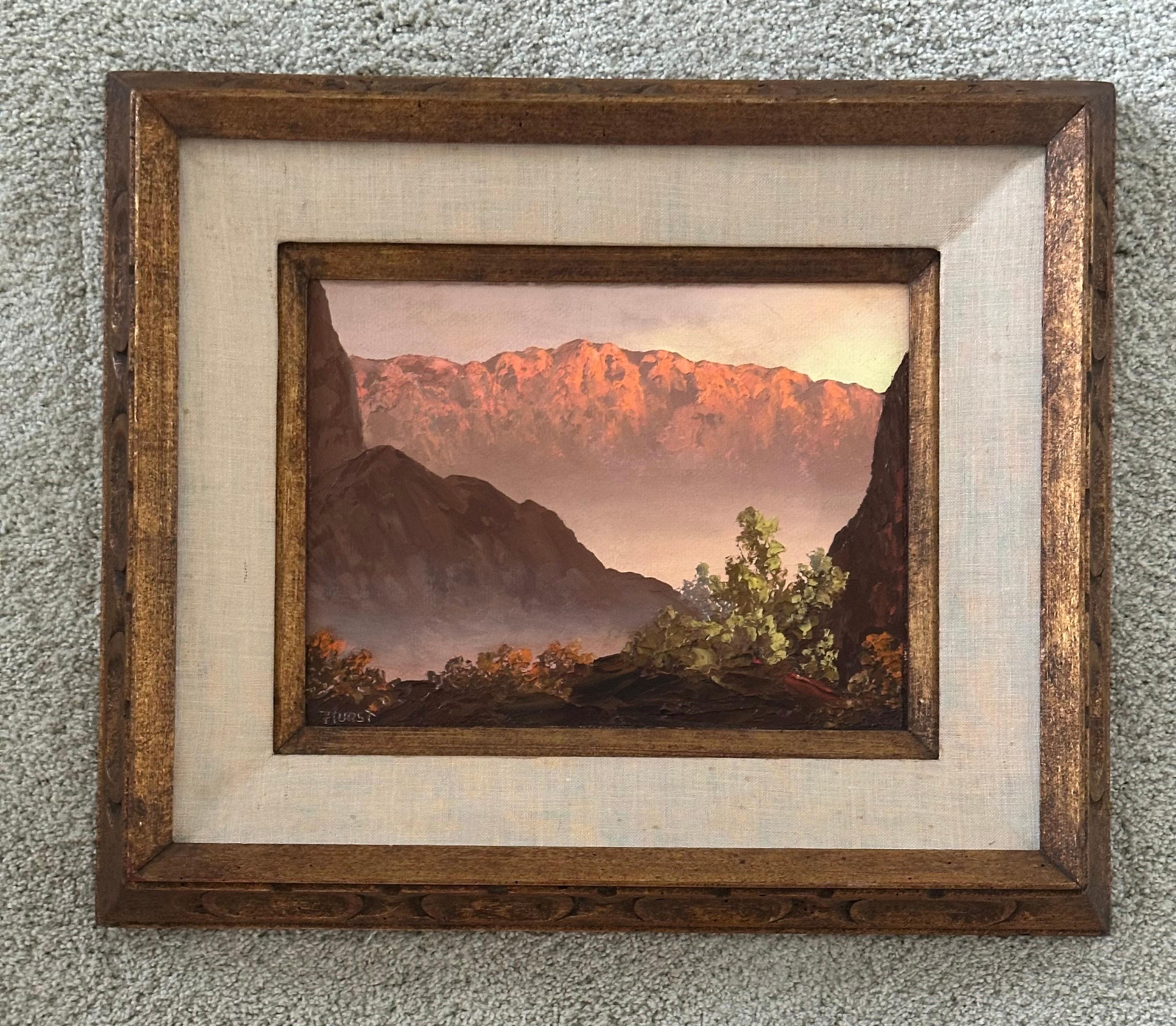 Original Öl auf Karton Landschaft von Martha Eleanor Nicholson Hurst / Wyeth (amerikanisch) im Angebot