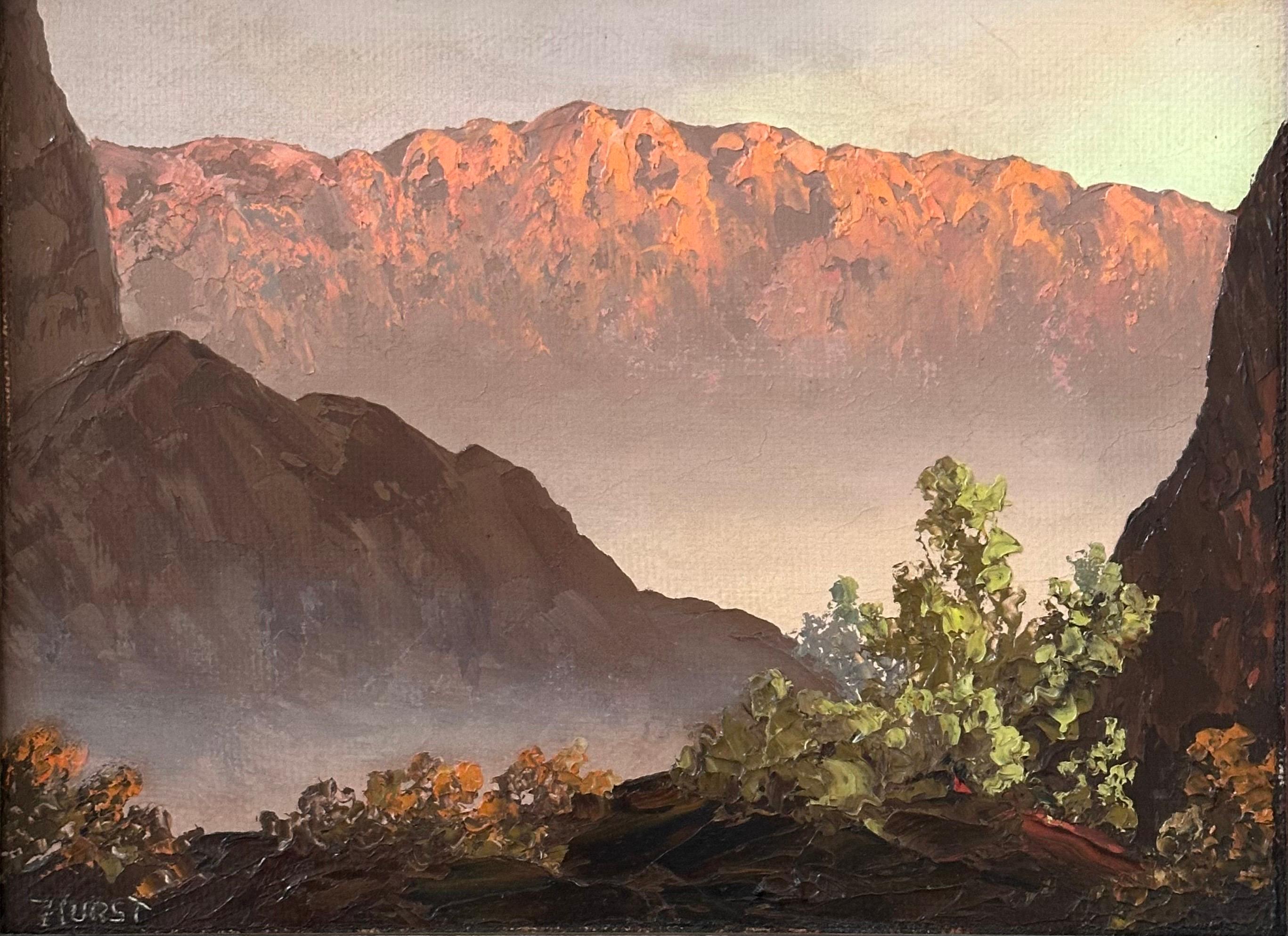 Original Öl auf Karton Landschaft von Martha Eleanor Nicholson Hurst / Wyeth im Angebot 1