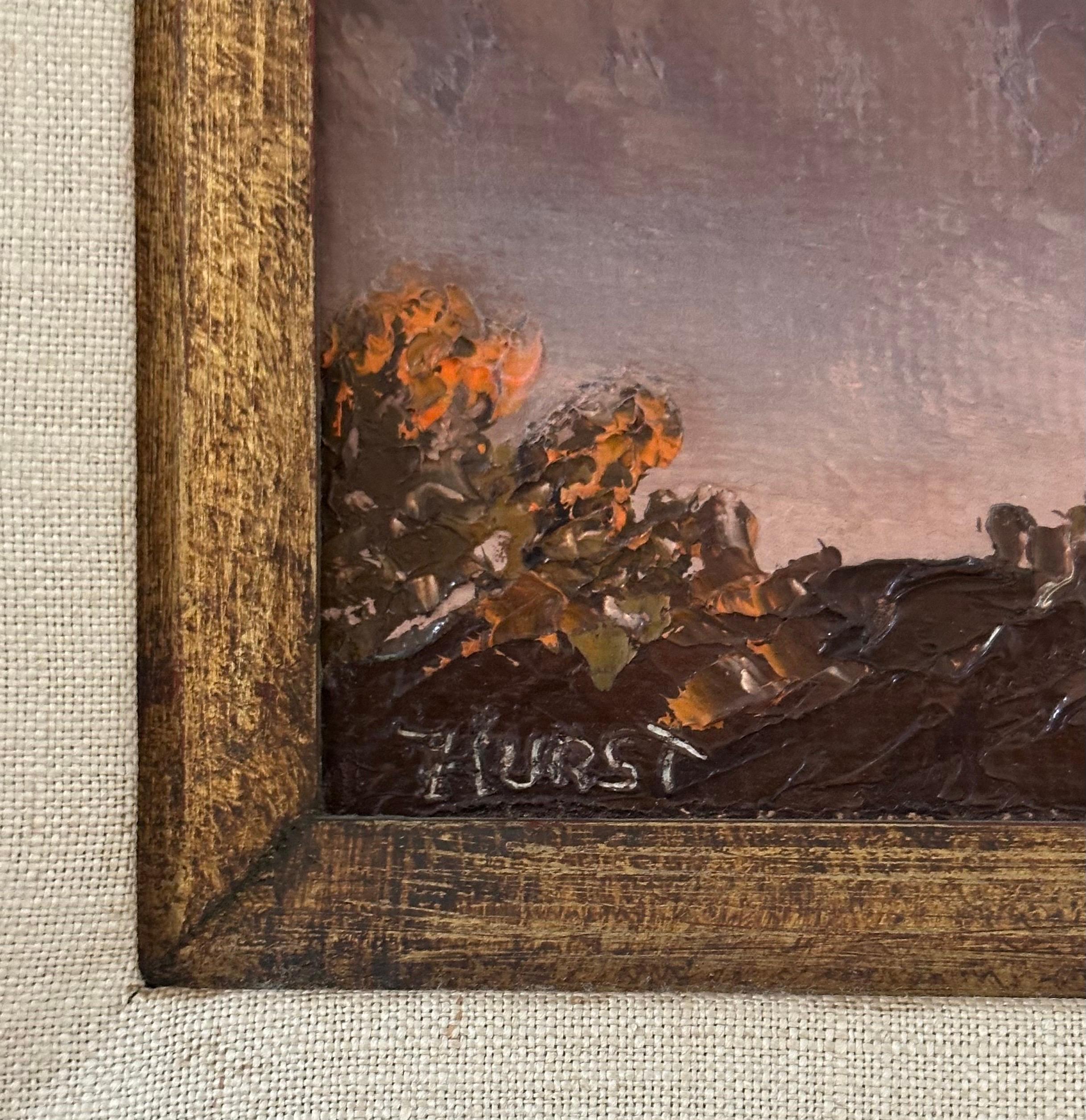 Original Öl auf Karton Landschaft von Martha Eleanor Nicholson Hurst / Wyeth im Angebot 4