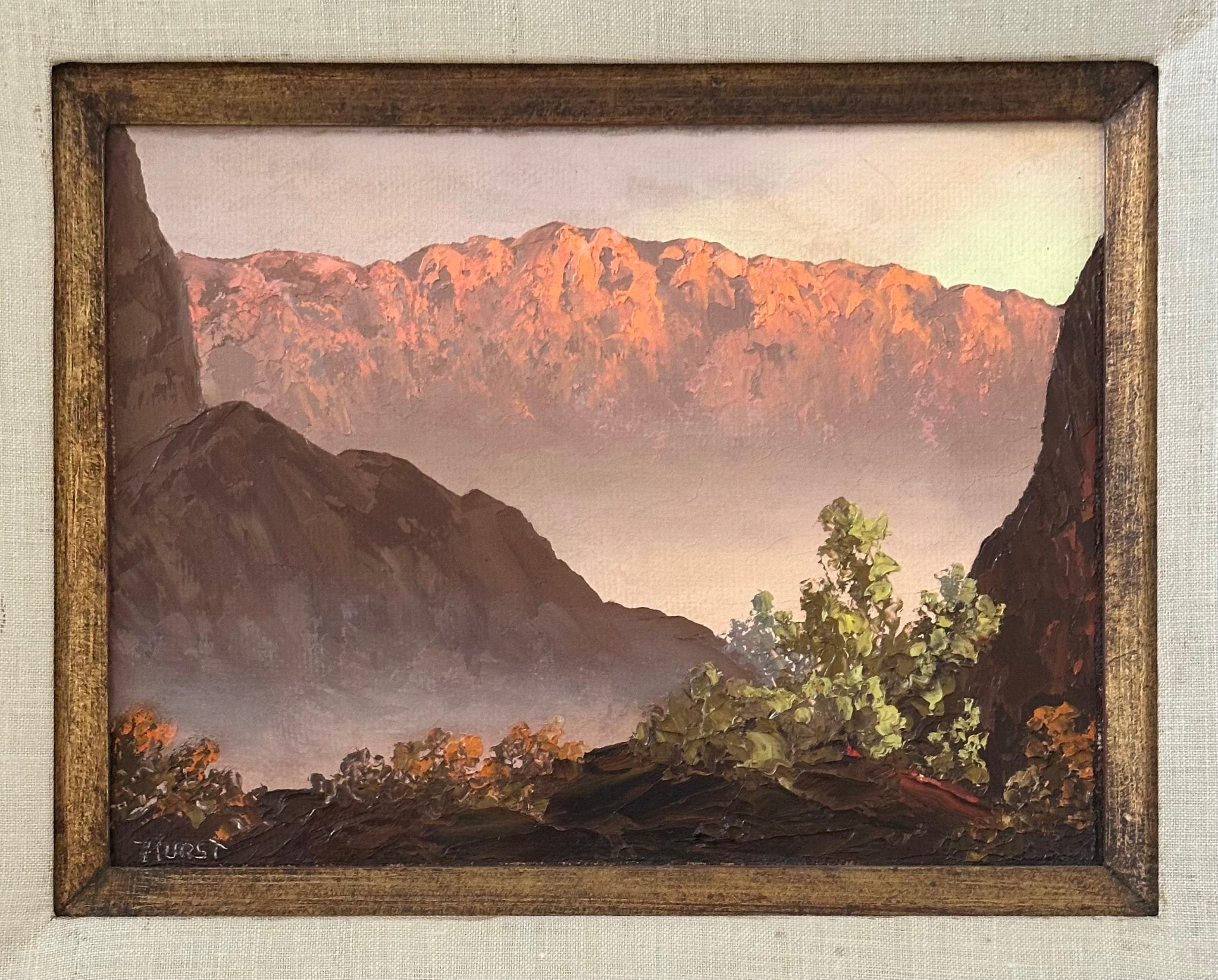 Original Öl auf Karton Landschaft von Martha Eleanor Nicholson Hurst / Wyeth im Zustand „Gut“ im Angebot in San Diego, CA