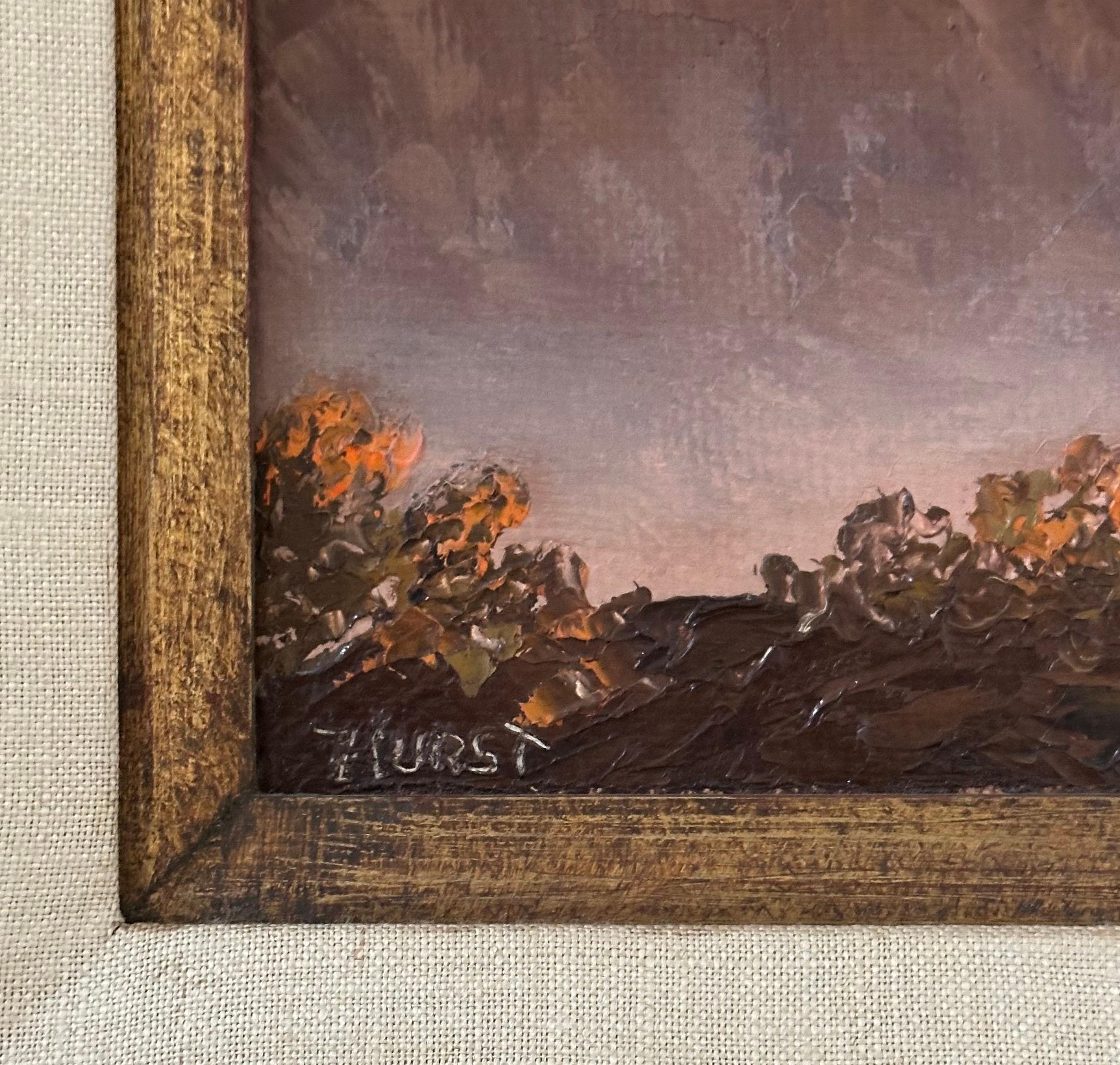 Original Öl auf Karton Landschaft von Martha Eleanor Nicholson Hurst / Wyeth im Angebot 5