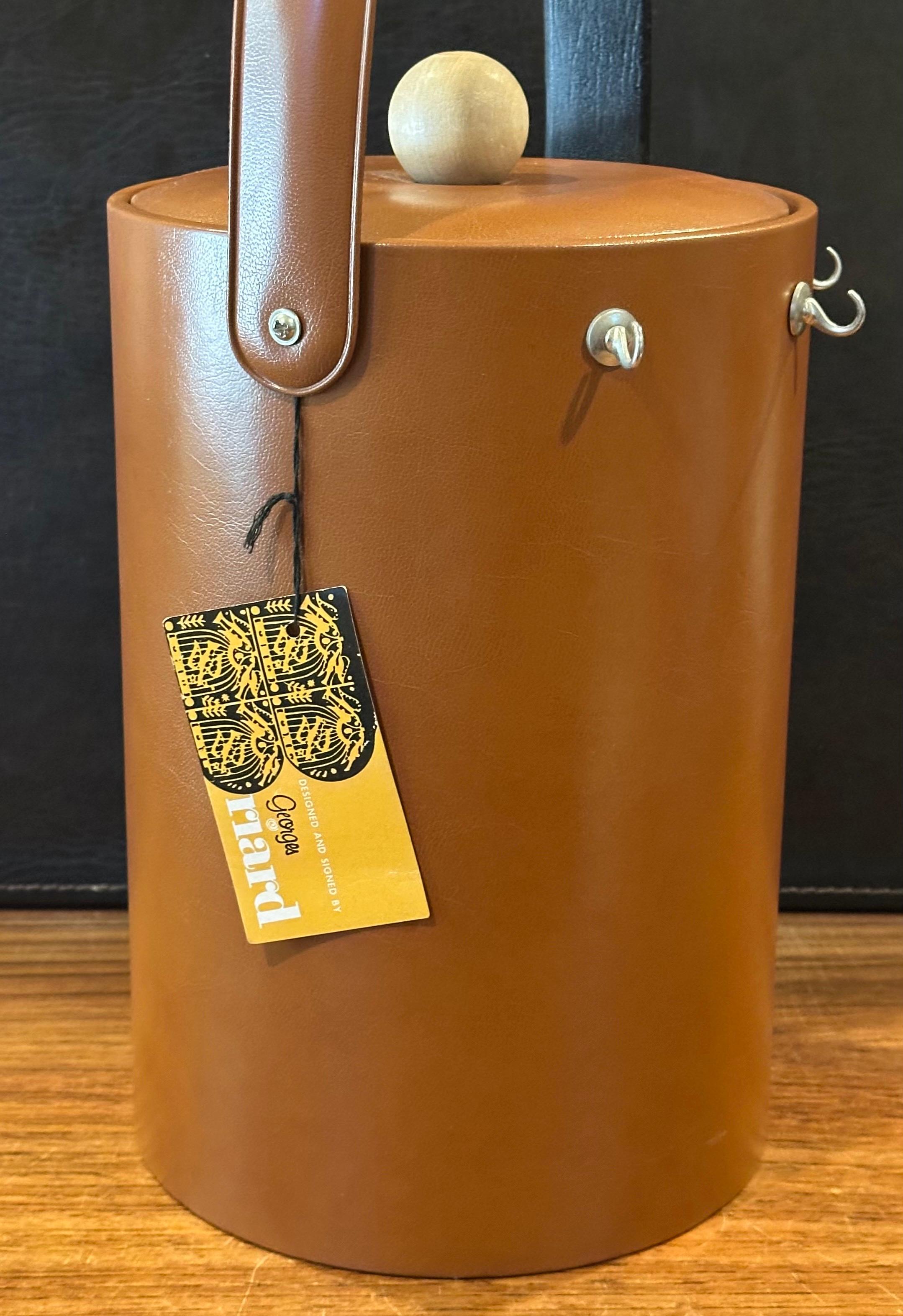 MCM Ice Bucket with Bar Tools by Georges Briard - New with Tag For Sale 5